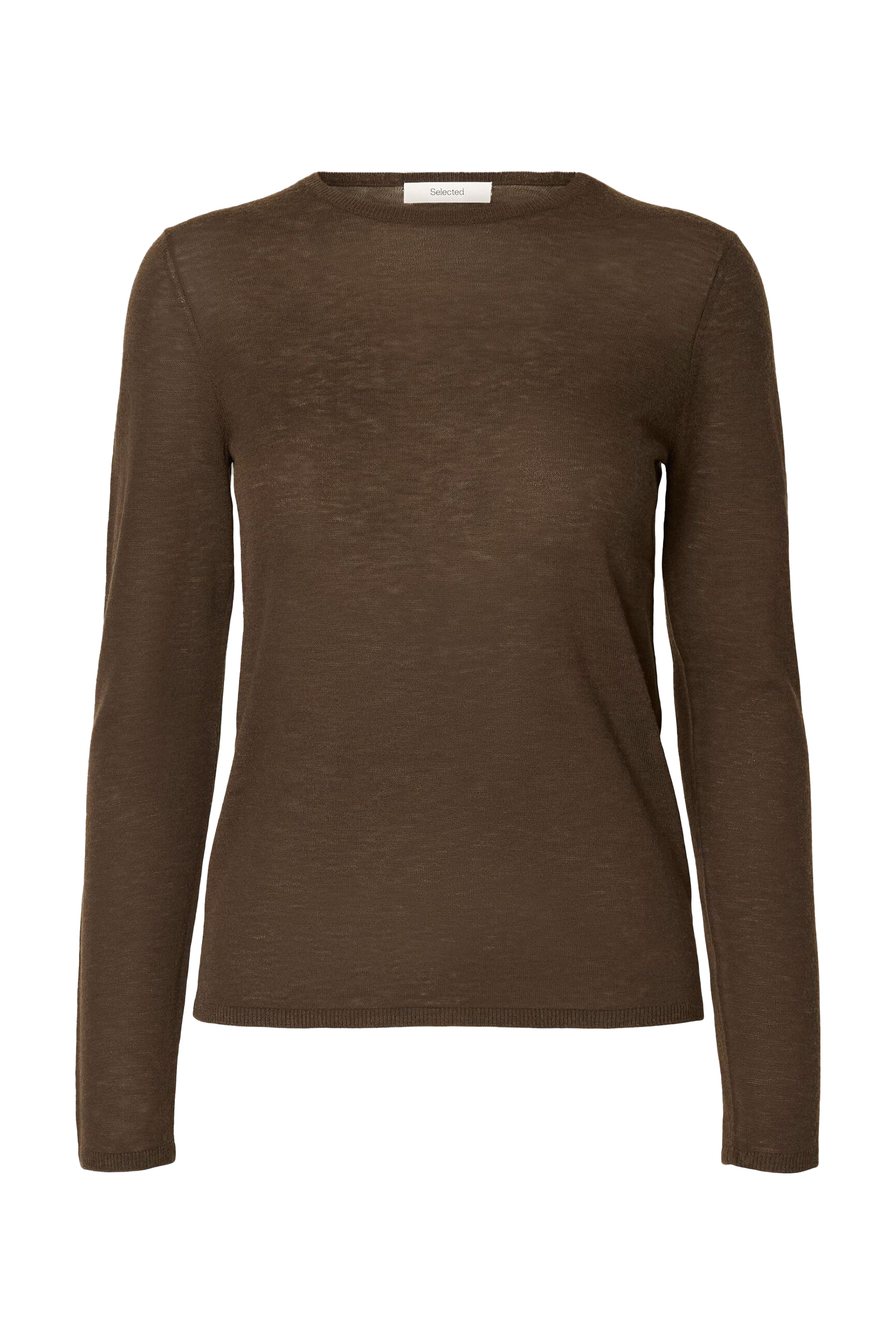 Dames t-shirt lange mouw grijs