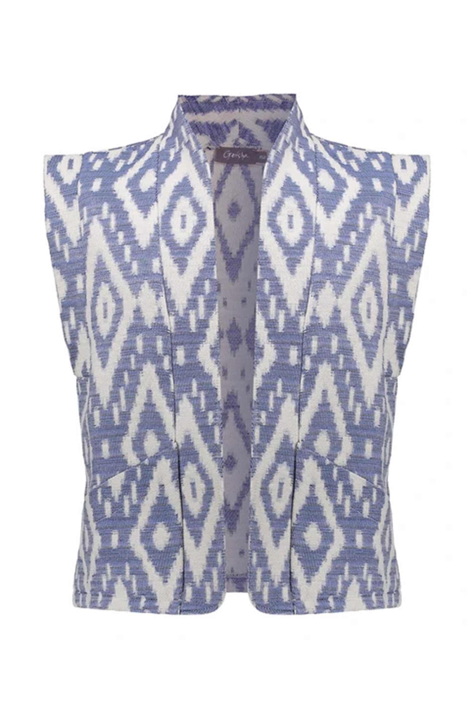 Geisha Gilet blue/off-white Blauw-1 1
