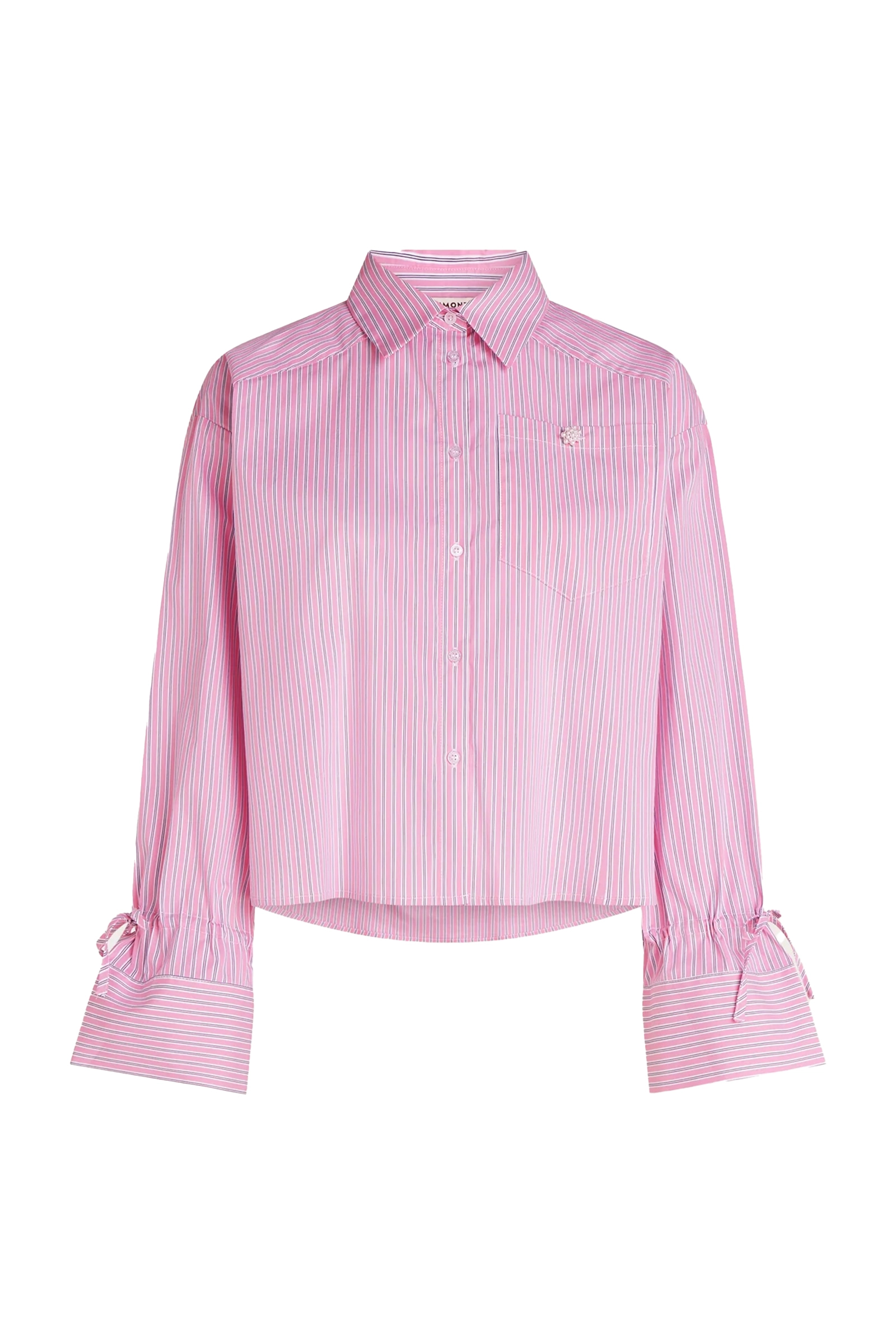Dames blouse lange mouw rose