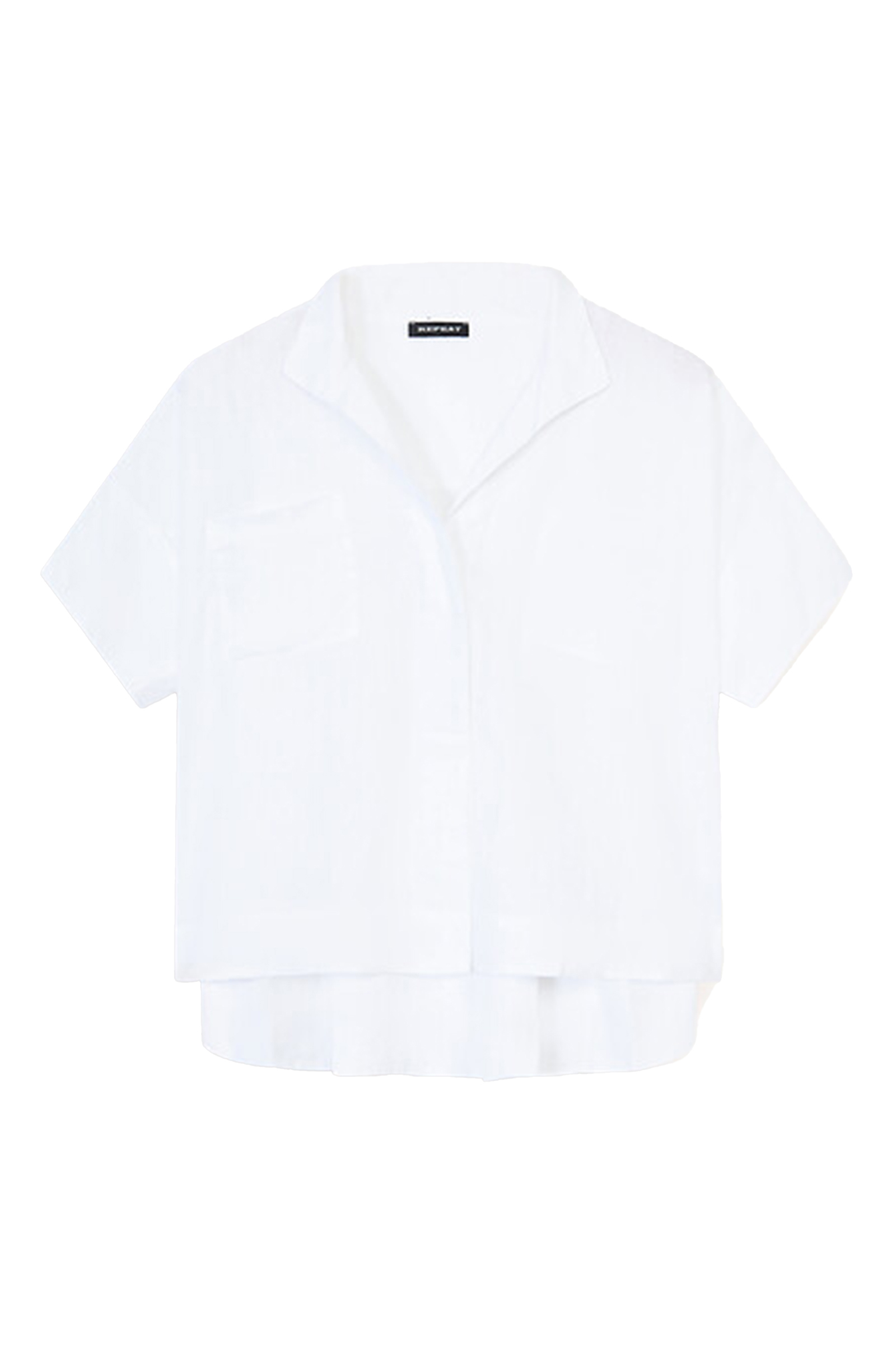 Dames blouse korte mouw wit