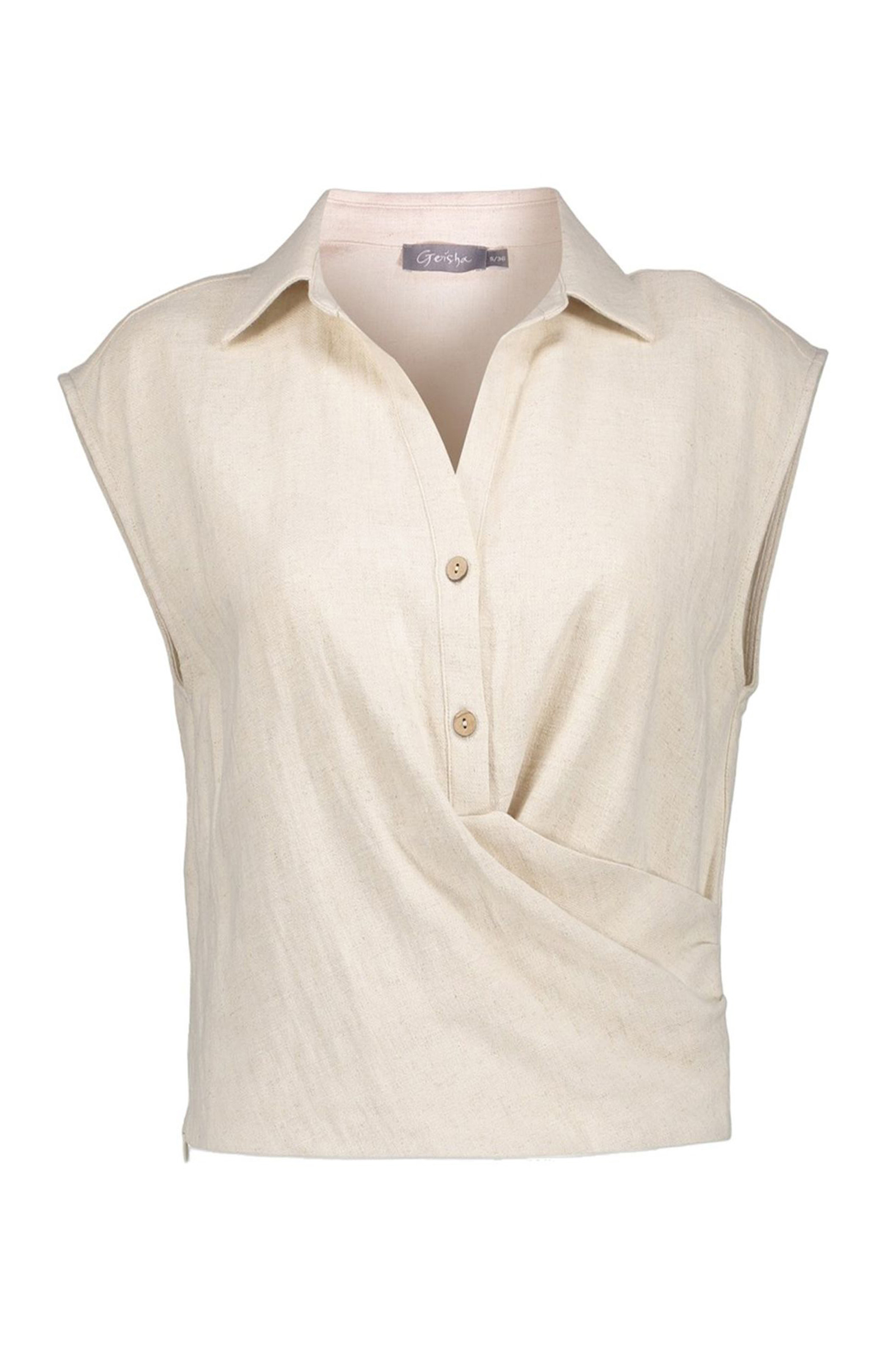 Dames t-shirt korte mouw ecru