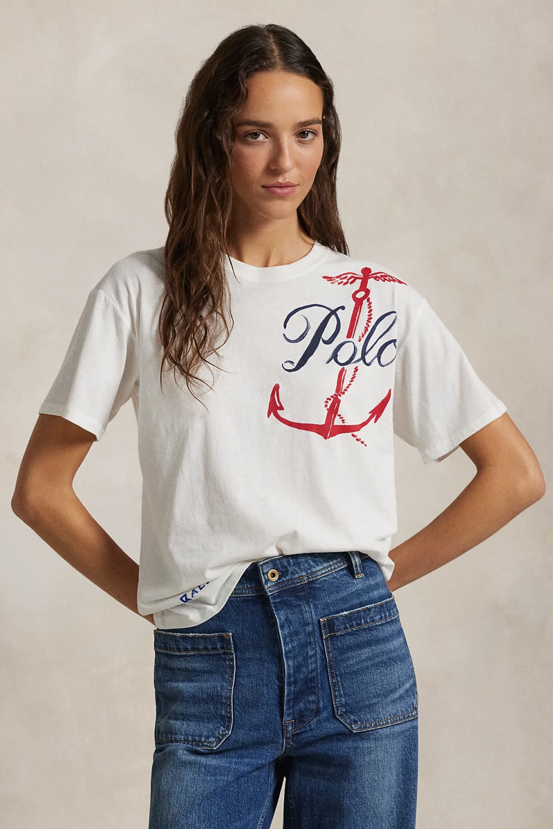 Polo Ralph Lauren nvl grphc t Ecru-1 2