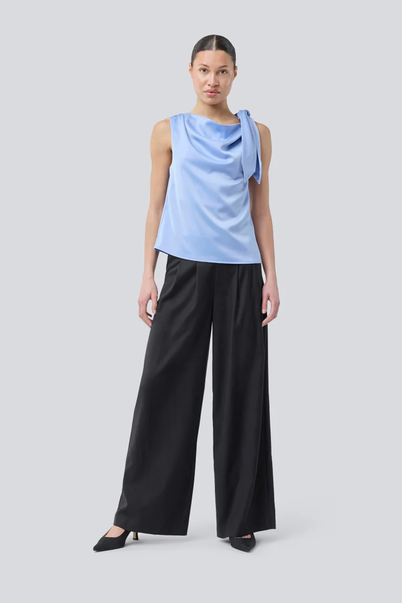 Dames t-shirt korte mouw blauw