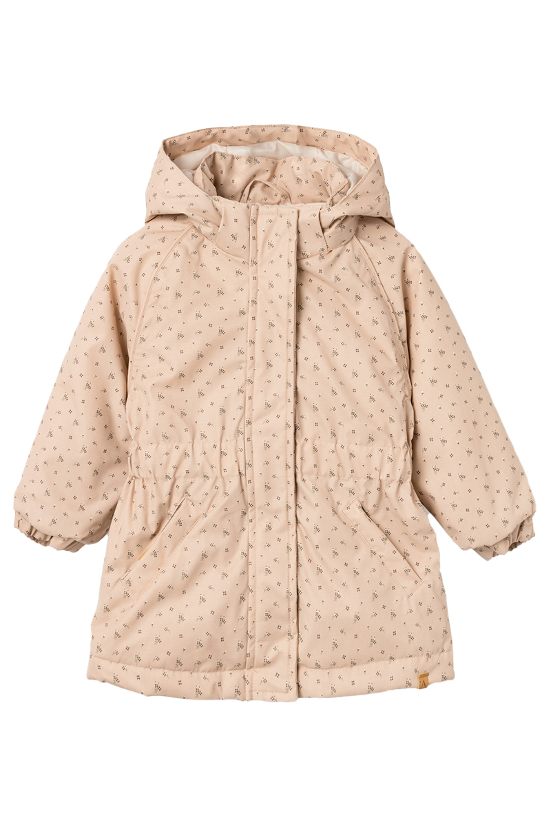 LIL' ATELIER NMFGERDA PADDED LONG JACKET AOP FO 297217-Rugby Tan 1