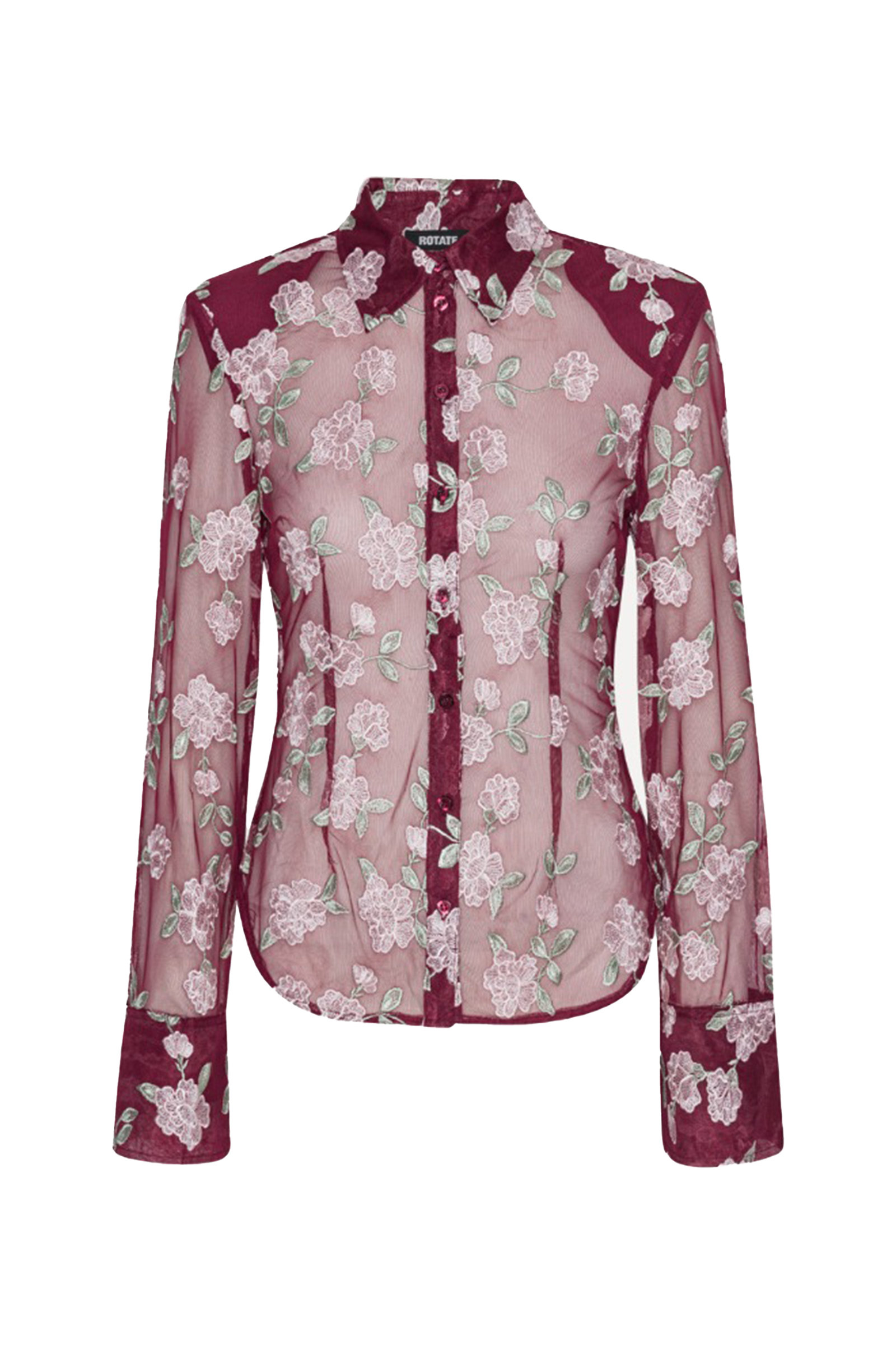 Dames blouse lange mouw rood