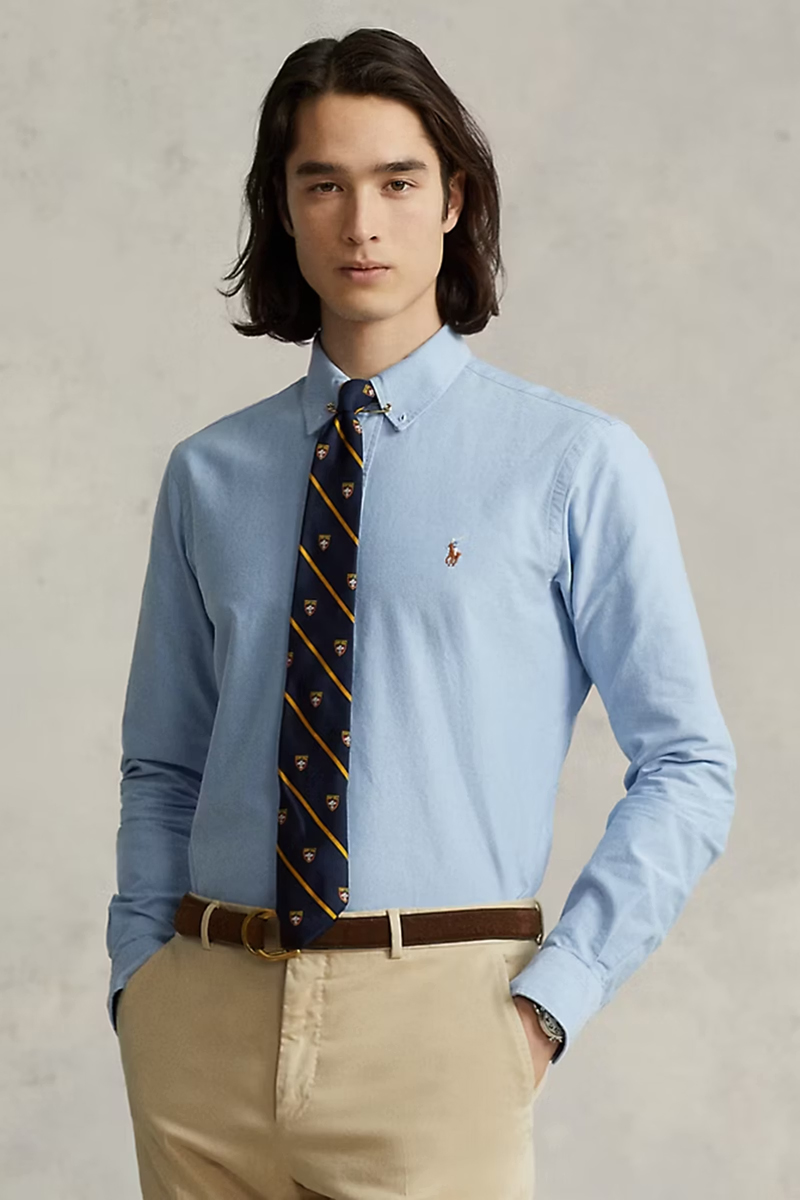 Heren overhemd lm casual blauw