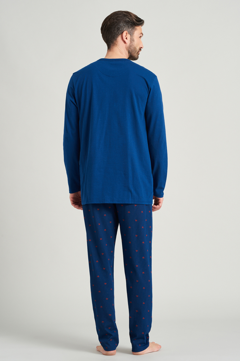 Schiesser Nachtmode heren pyjama Blauw-1 5