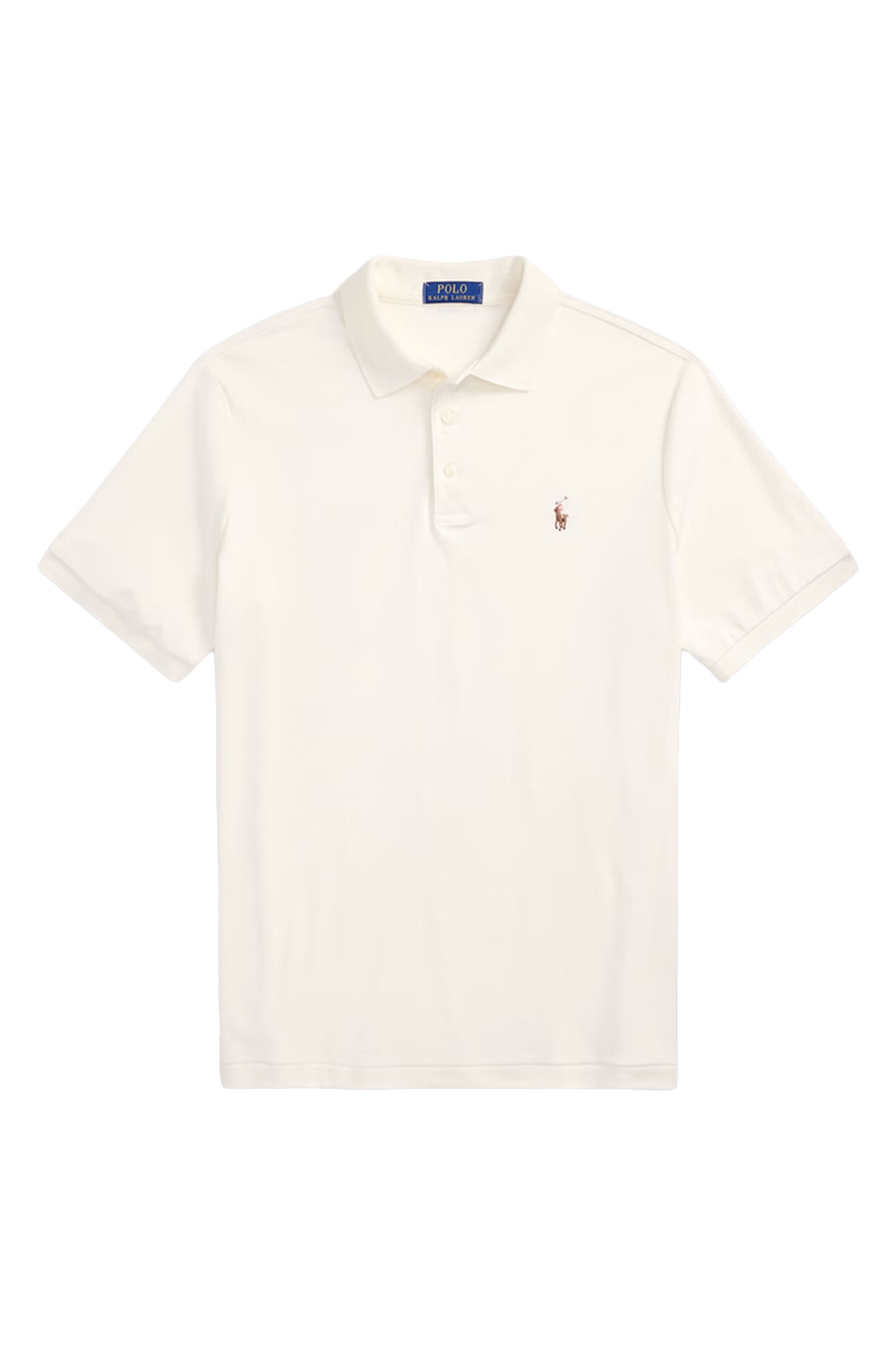 Heren polo korte mouw ecru