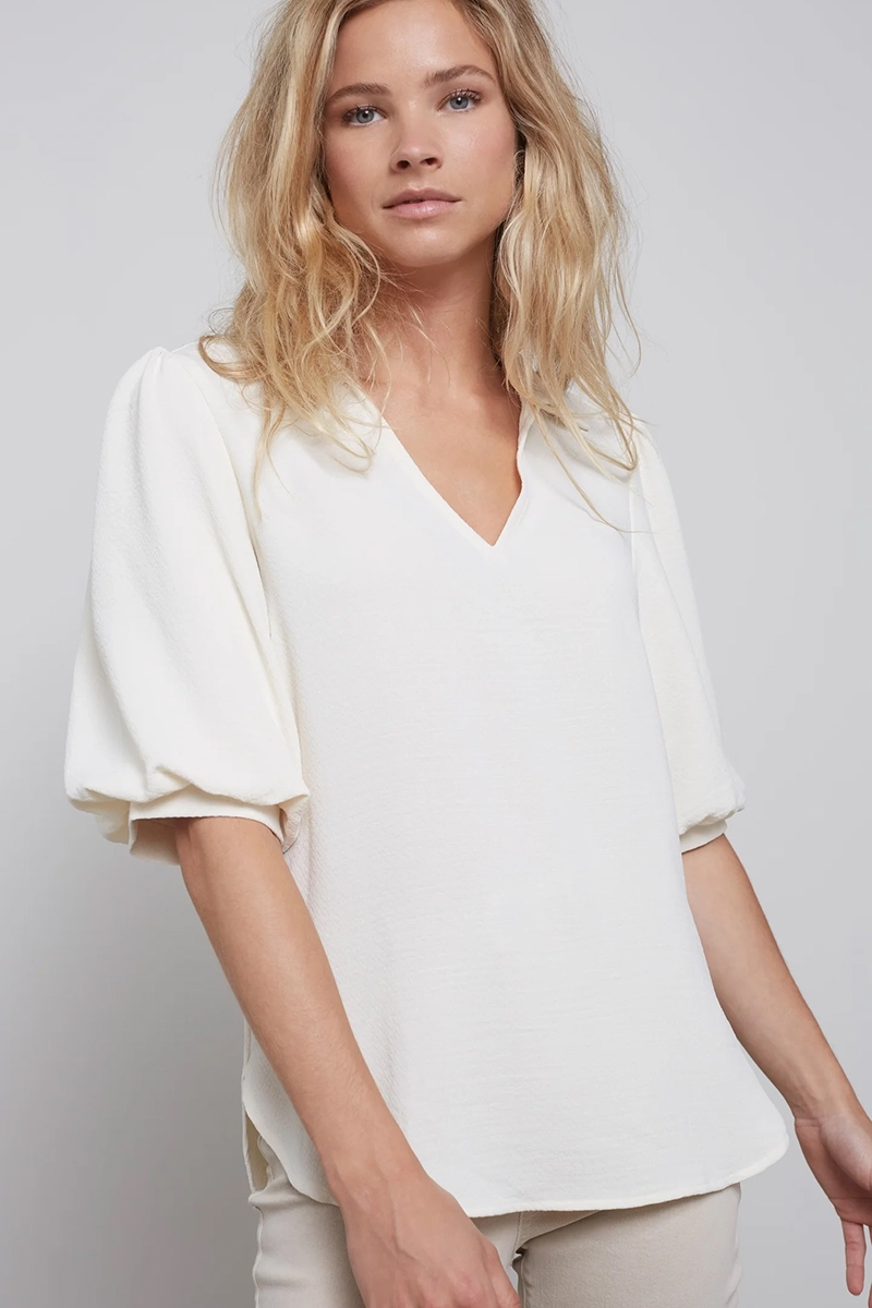 Yaya Short sleeve tunic top Bruin/Beige-2 2