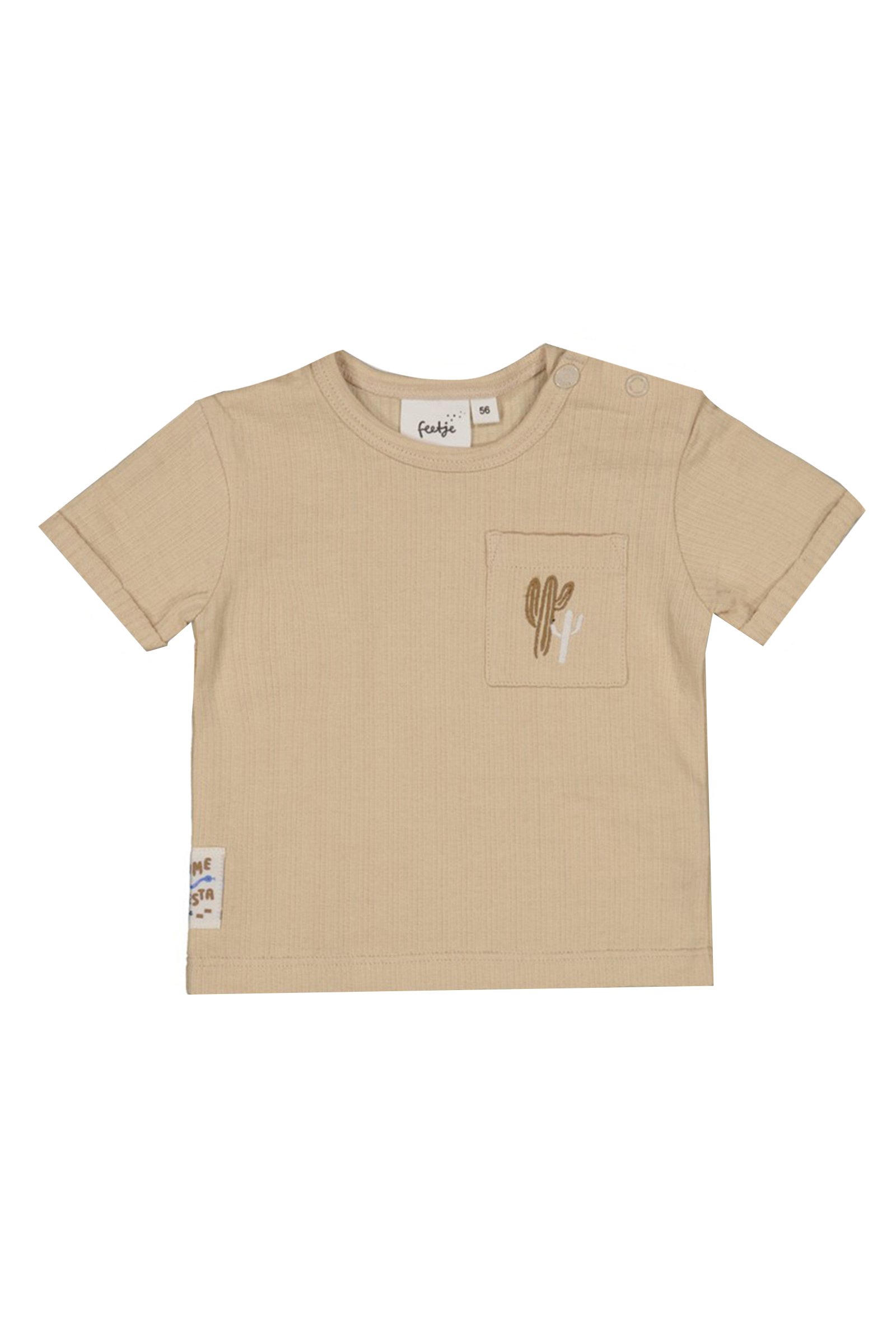 Baby t-shirt korte mouw bruin