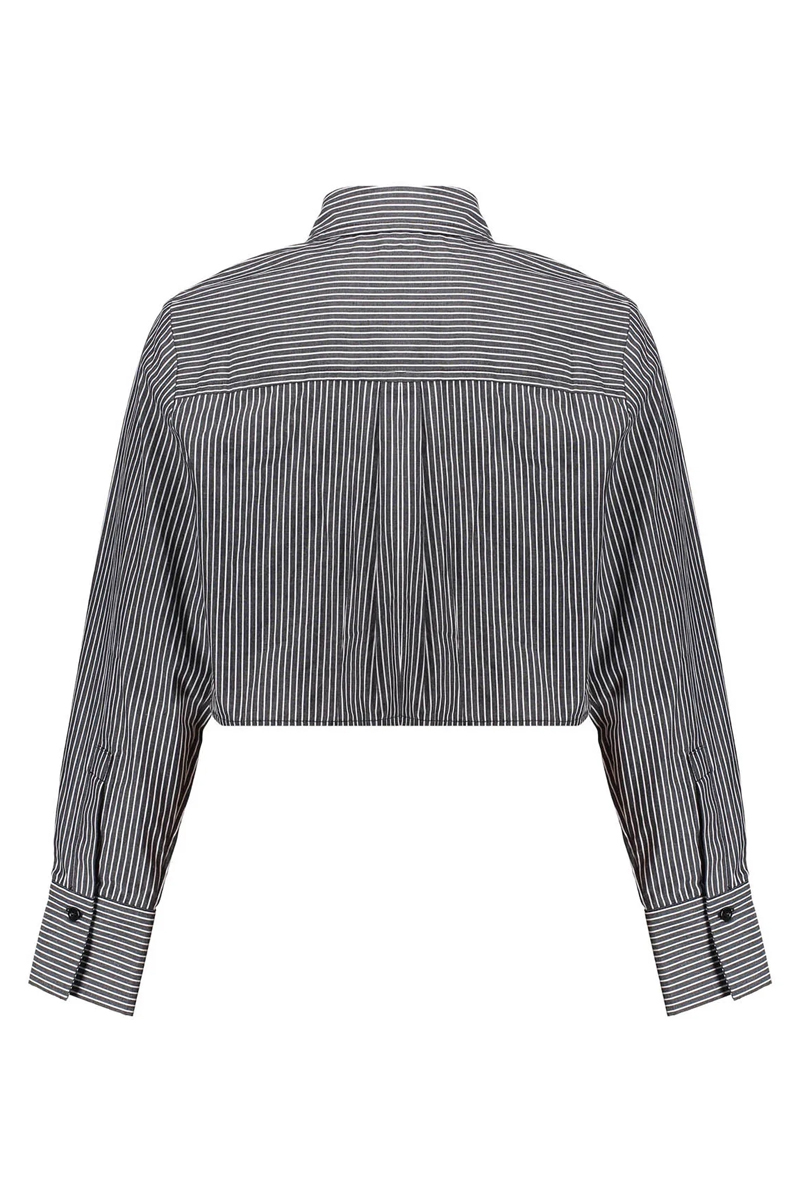 Meisjes blouse lange mouw zwart