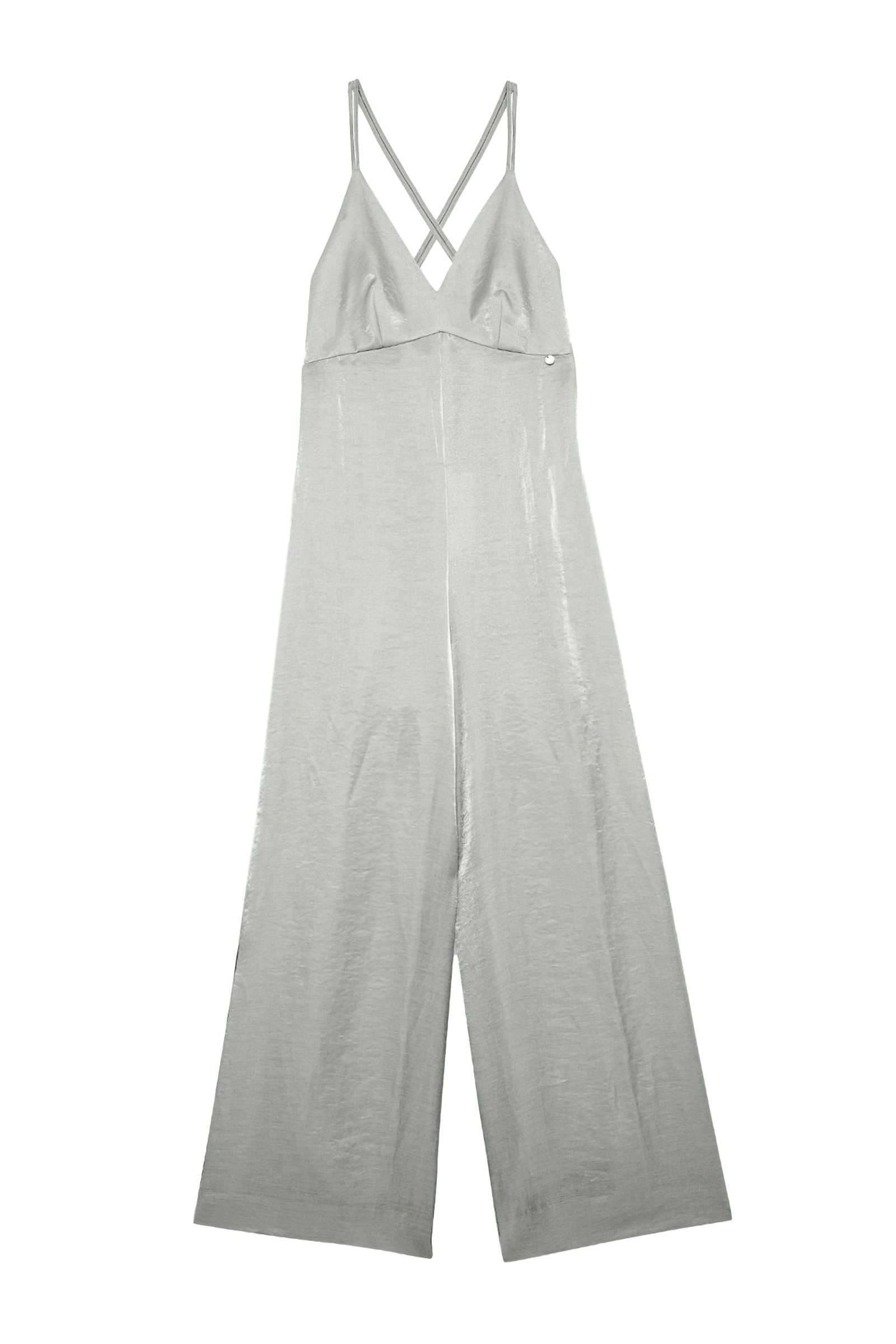 Dames jumpsuit/tuinbroek grijs