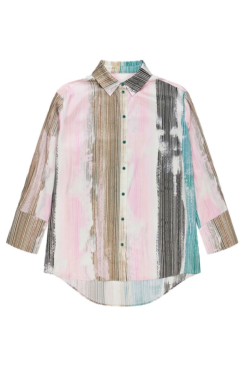 Munthe Dames blouse lange mouw Groen-1 1