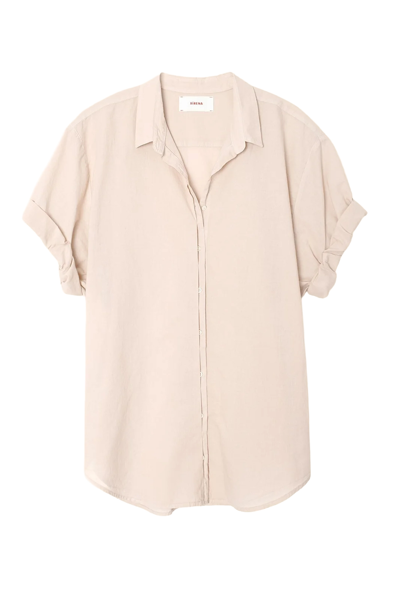 Dames blouse korte mouw bruin