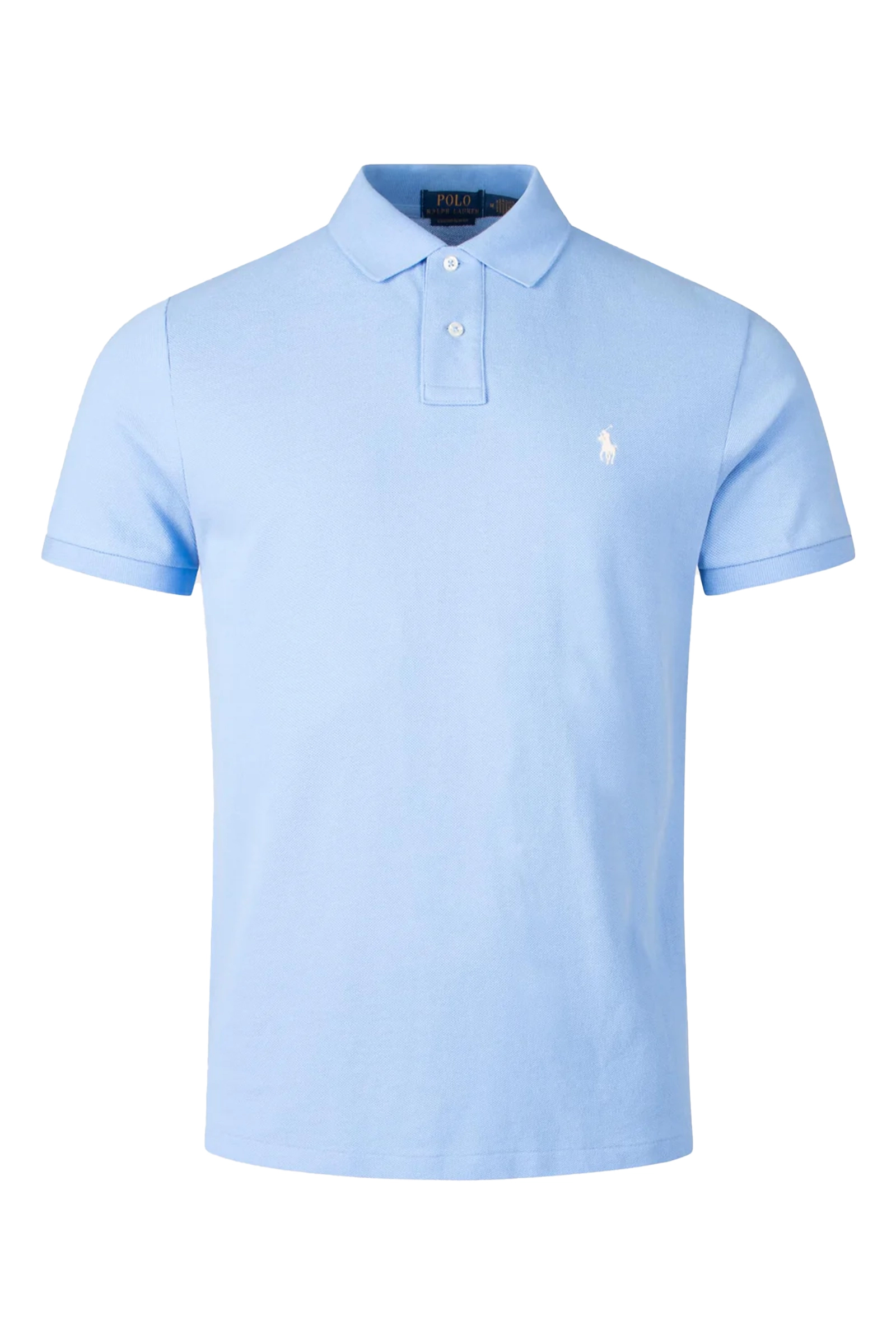 Heren polo korte mouw blauw