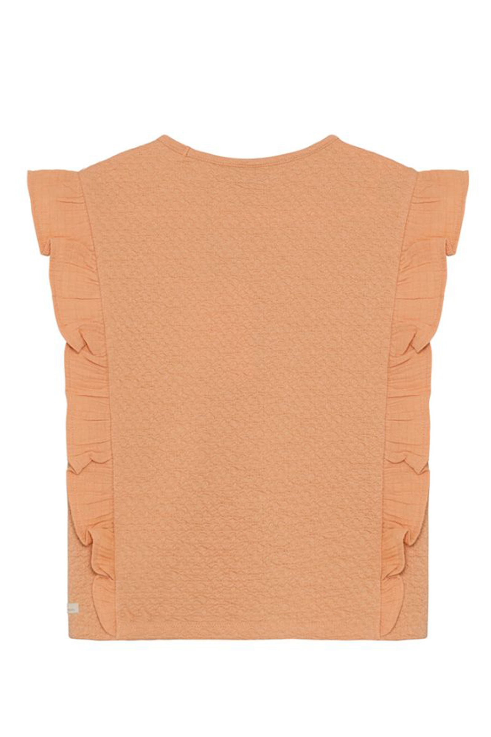 Meisjes t-shirt korte mouw oranje