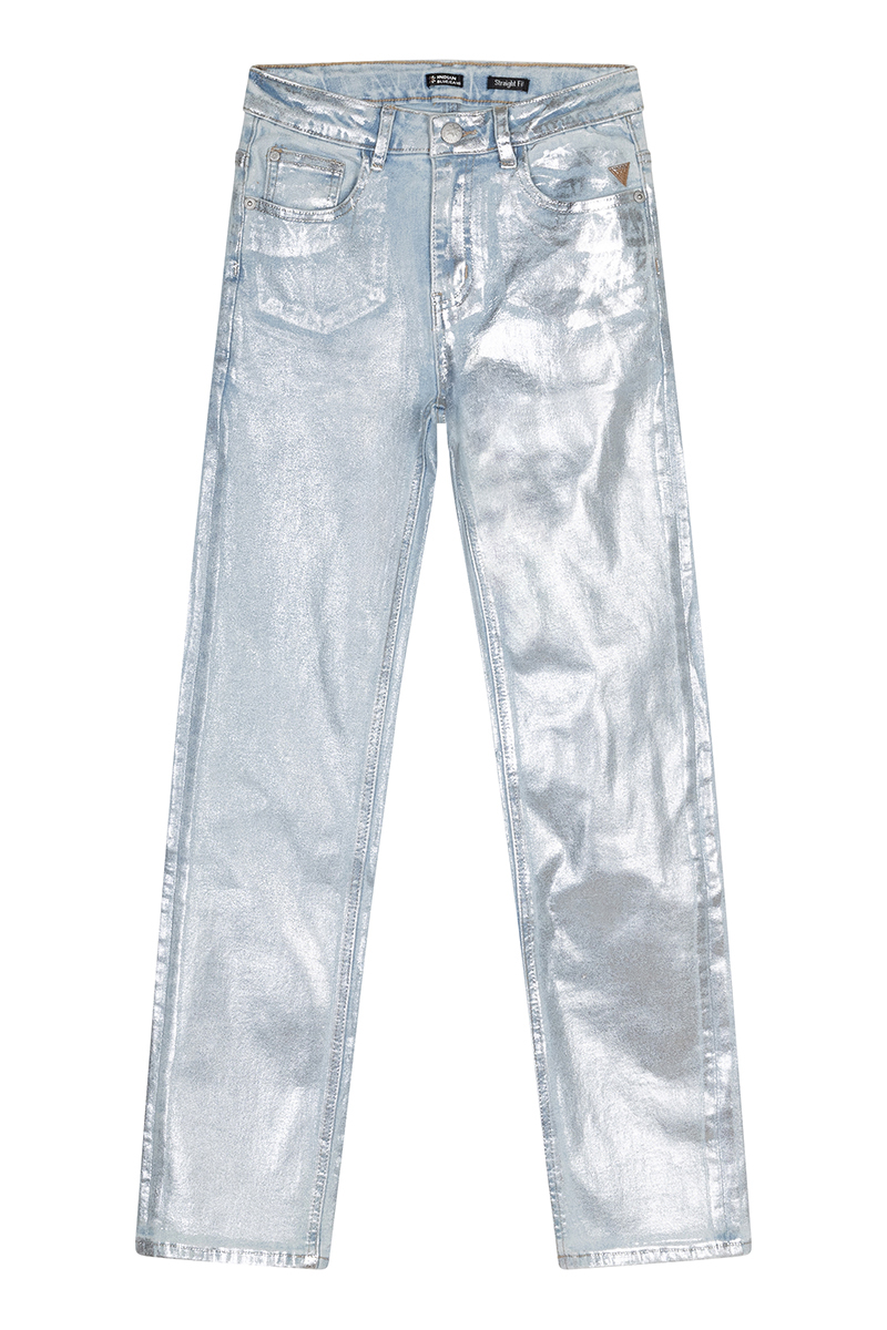 Meisjes broek zilver