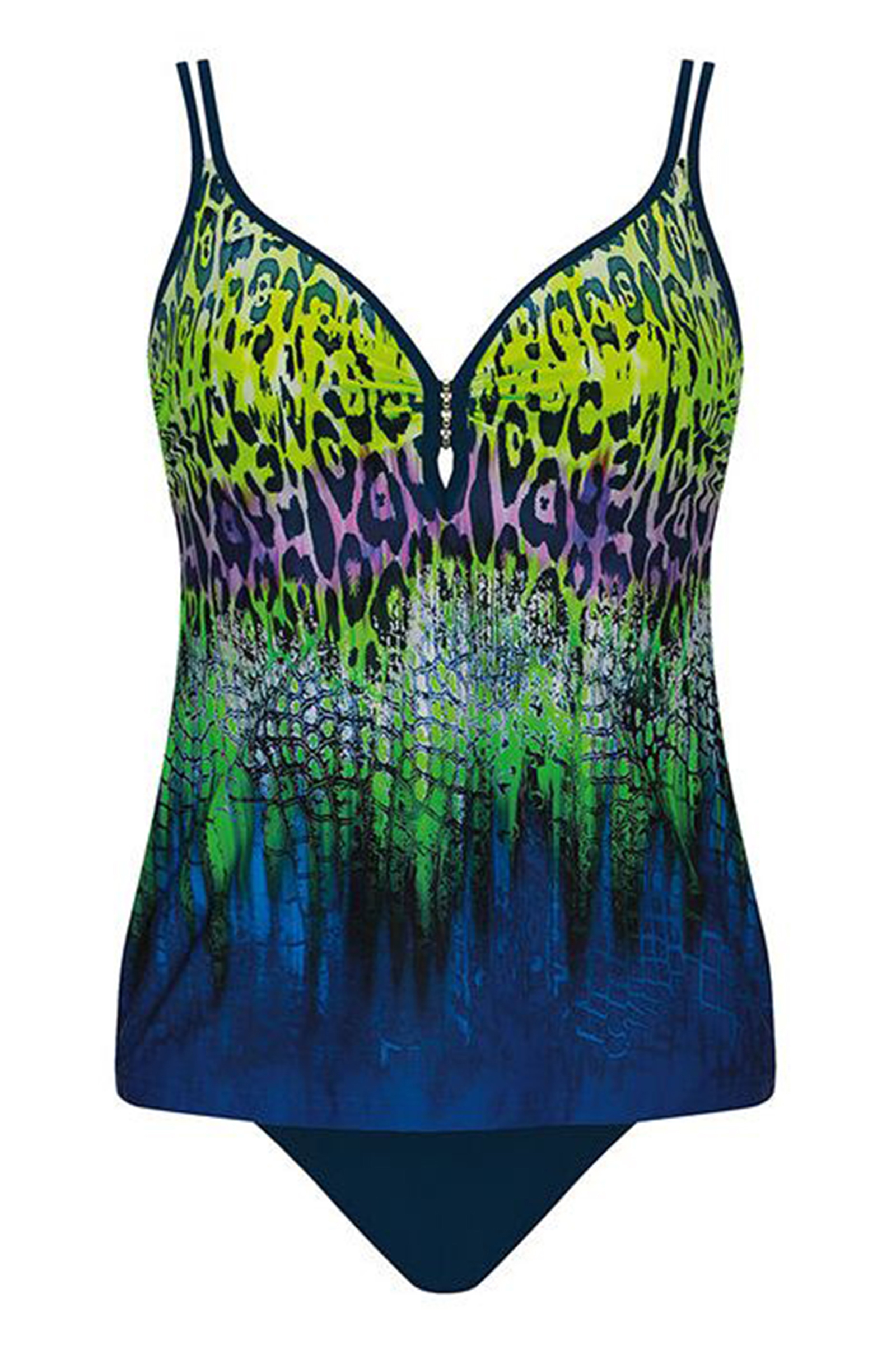 Bad/beach dames tankini blauw