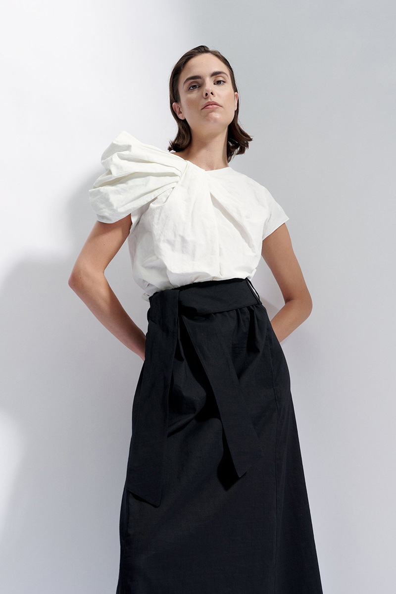 Dames top ecru