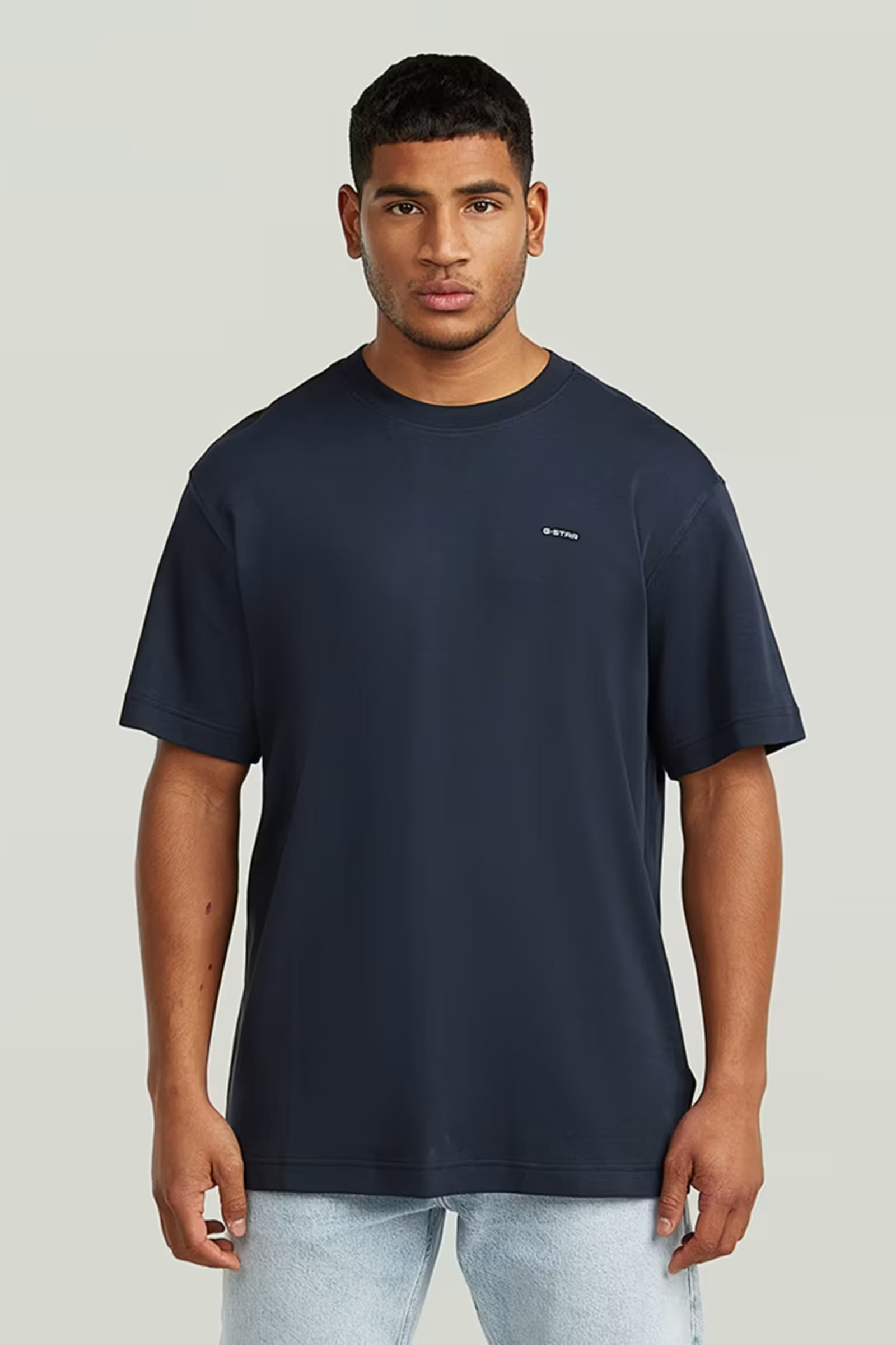 Heren t-shirt kortemouw blauw