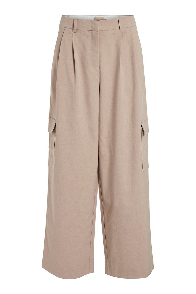 Vila VICOLETTE HW TROUSER/ROU bruin/beige-1 1