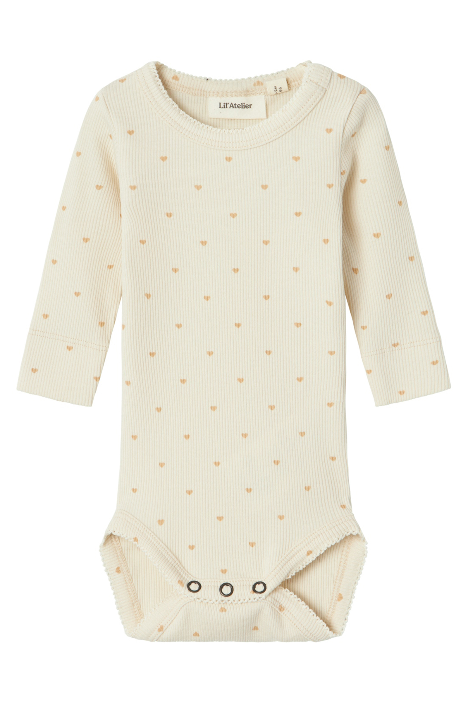 Baby romper lange mouw grijs