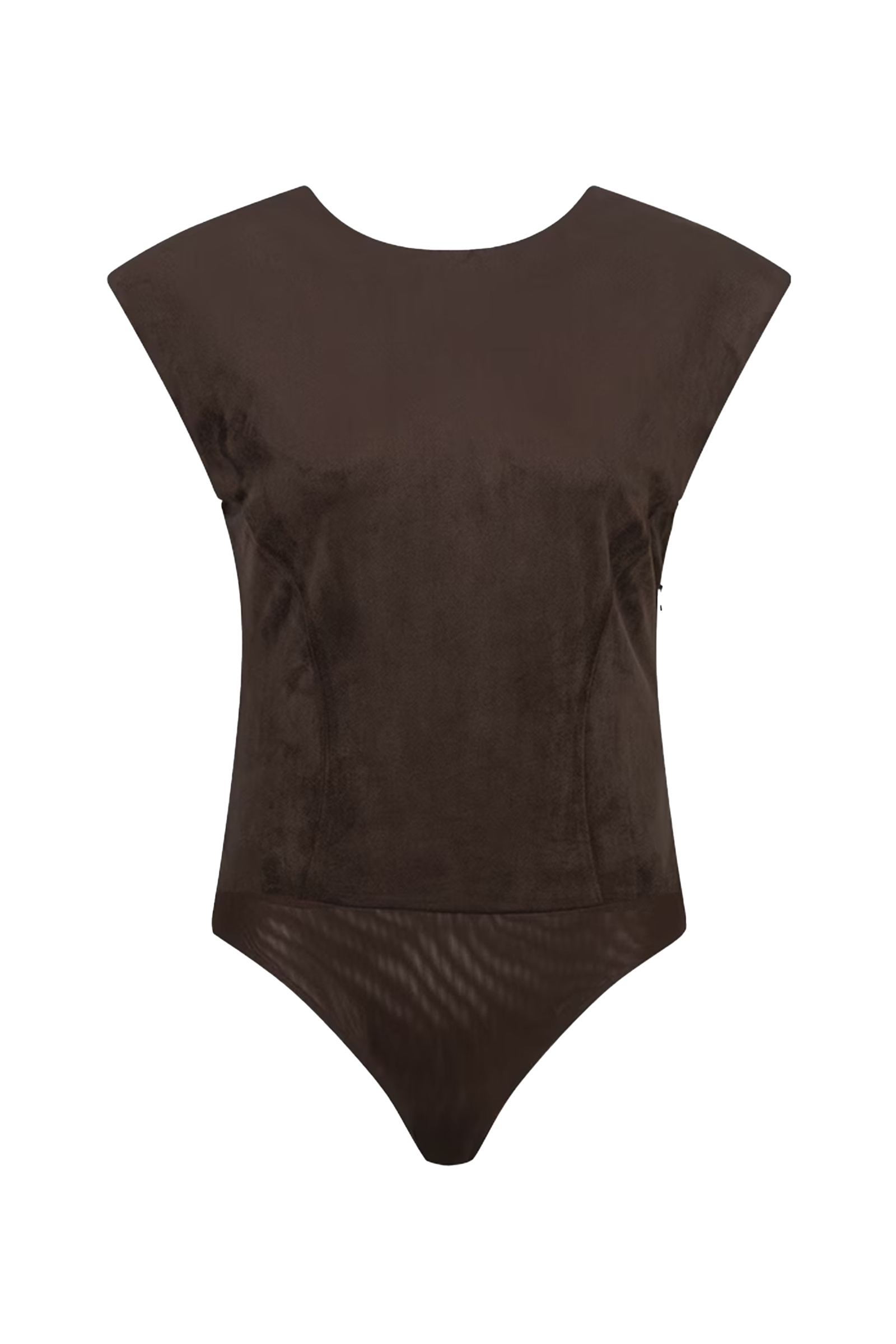 Dames top bruin