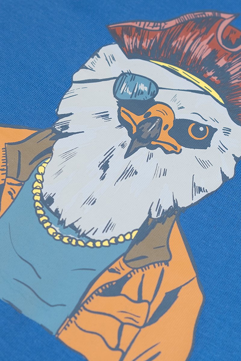 Jongens t-shirt lange mouw blauw