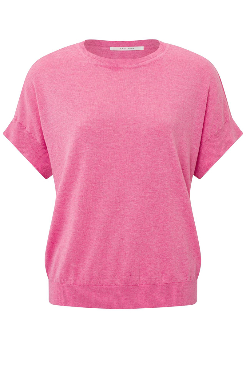 Yaya Crewneck sweater ss Rose-2 1