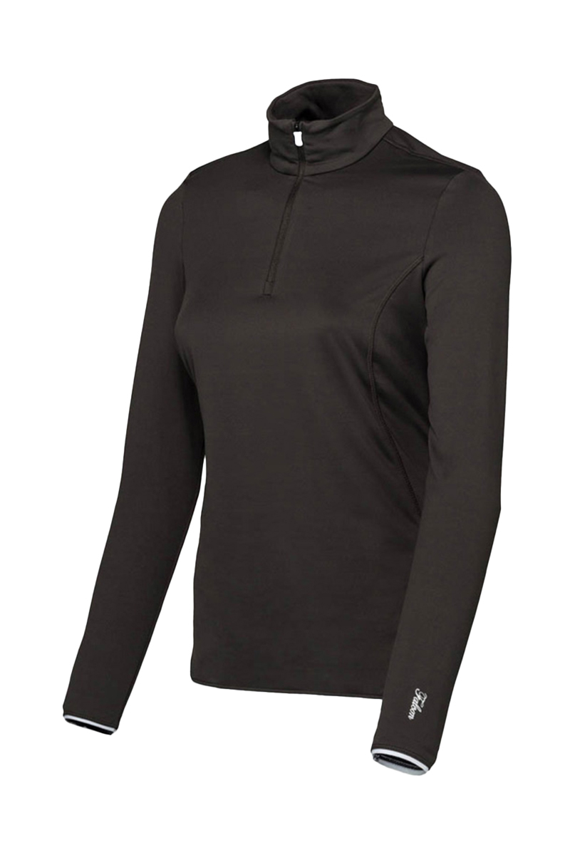 Wintersport meisjes pully+rits zwart