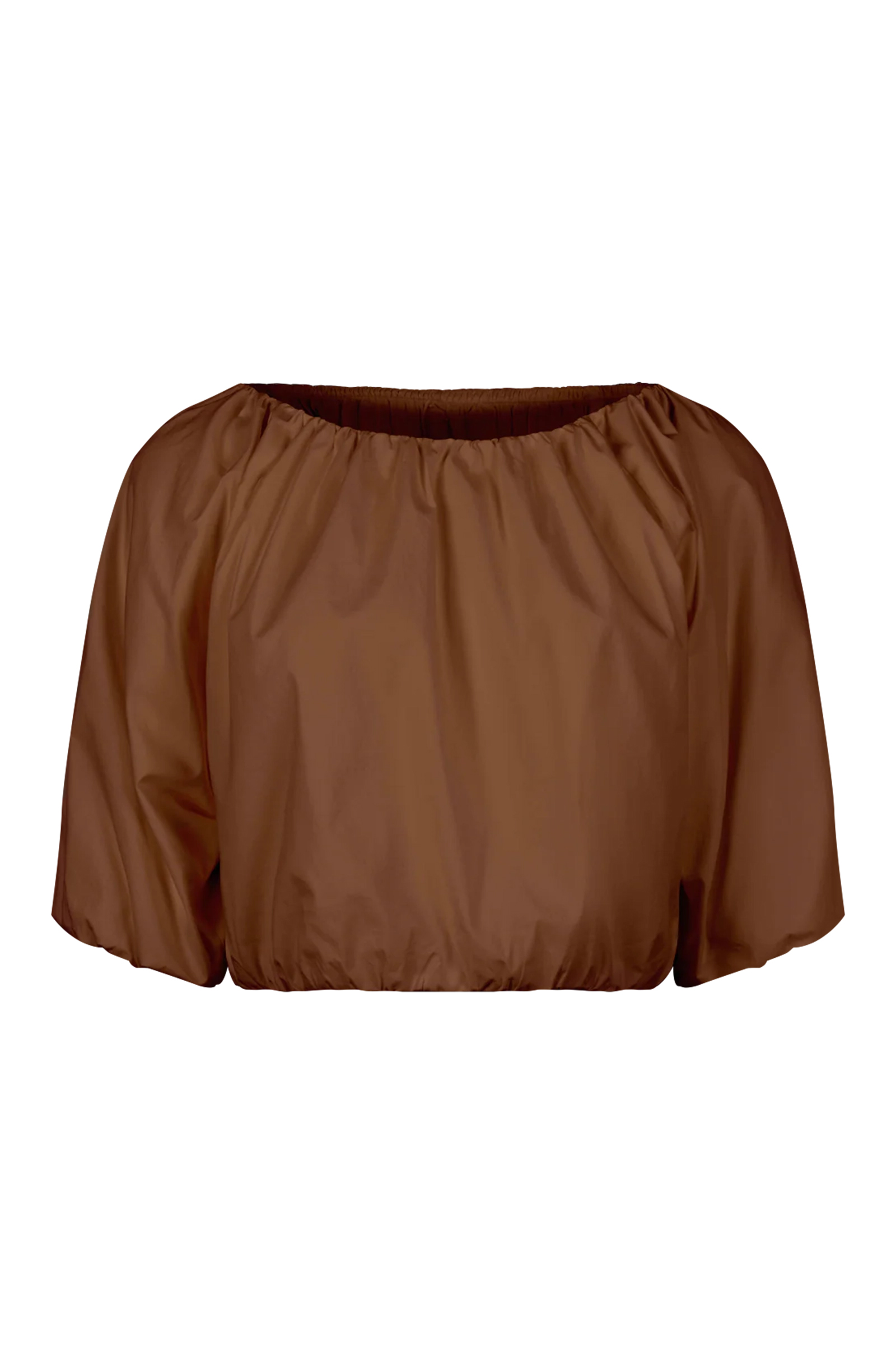 Dames top bruin