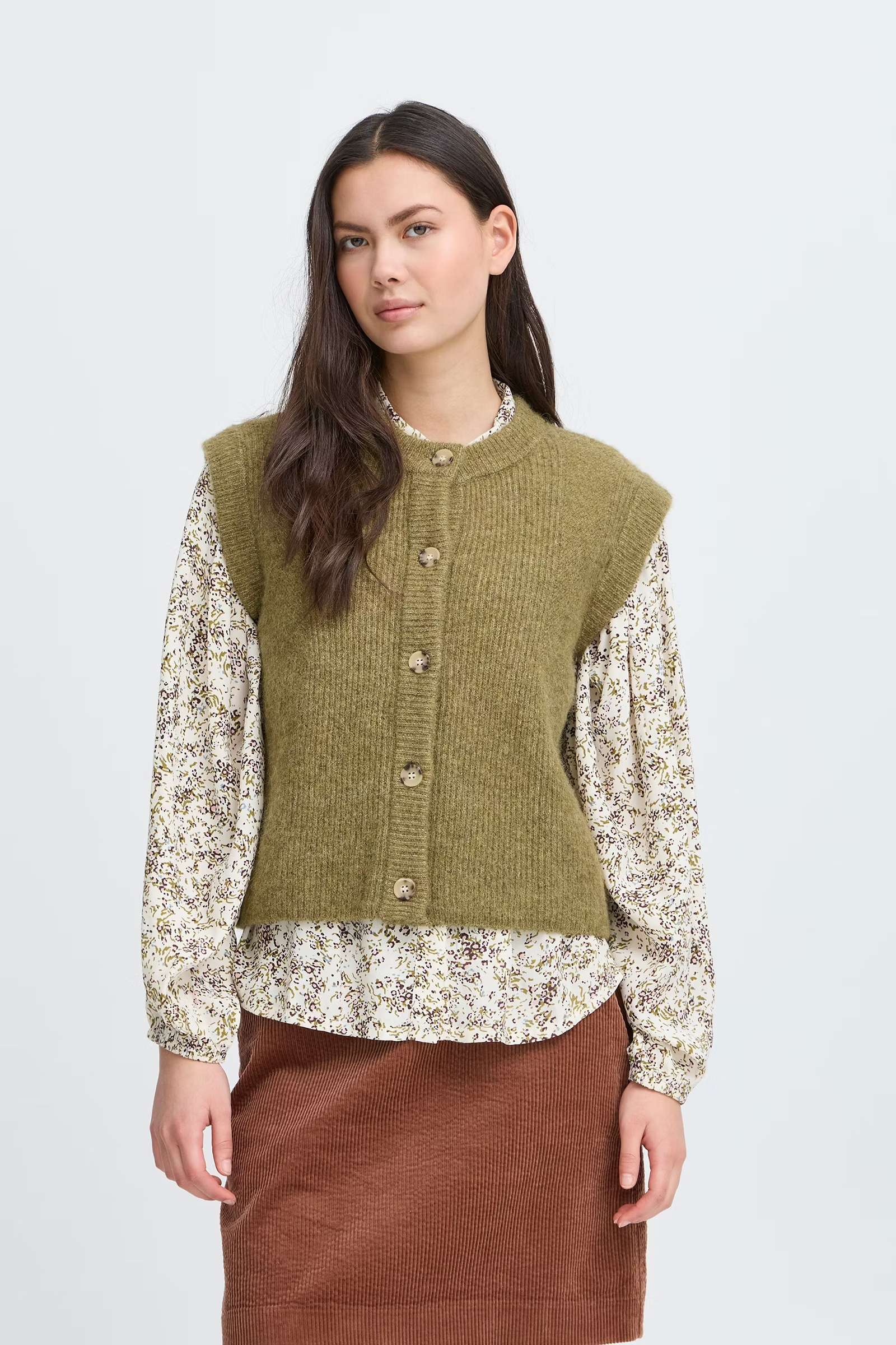 Dames gilet groen