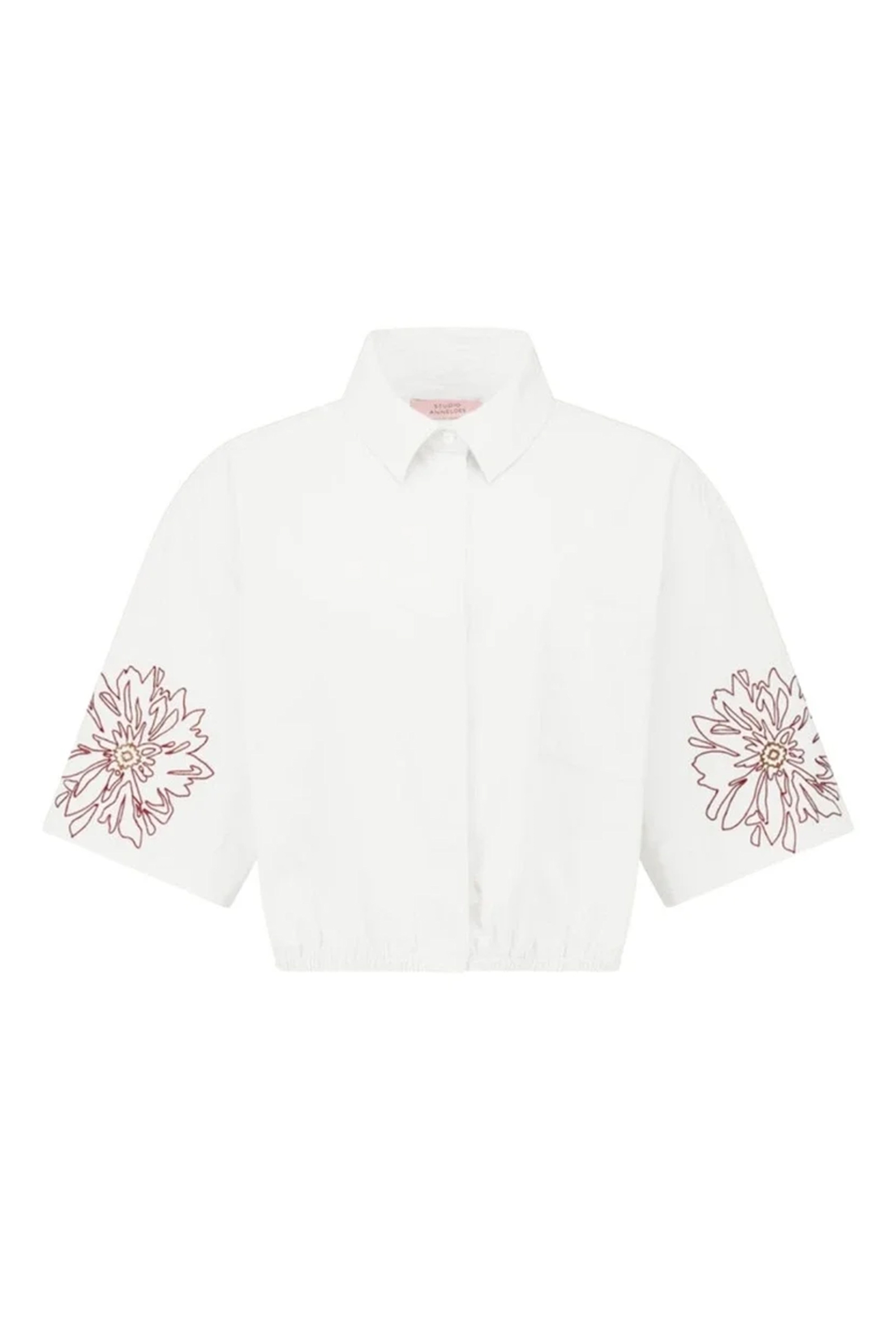 Dames blouse lange mouw ecru