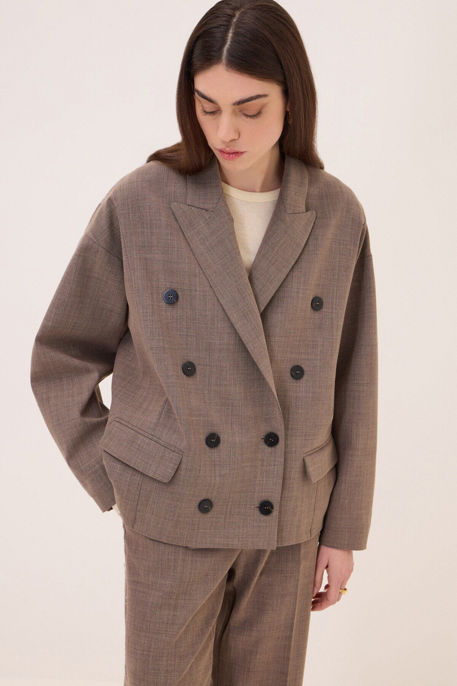 Dames blazer zilver