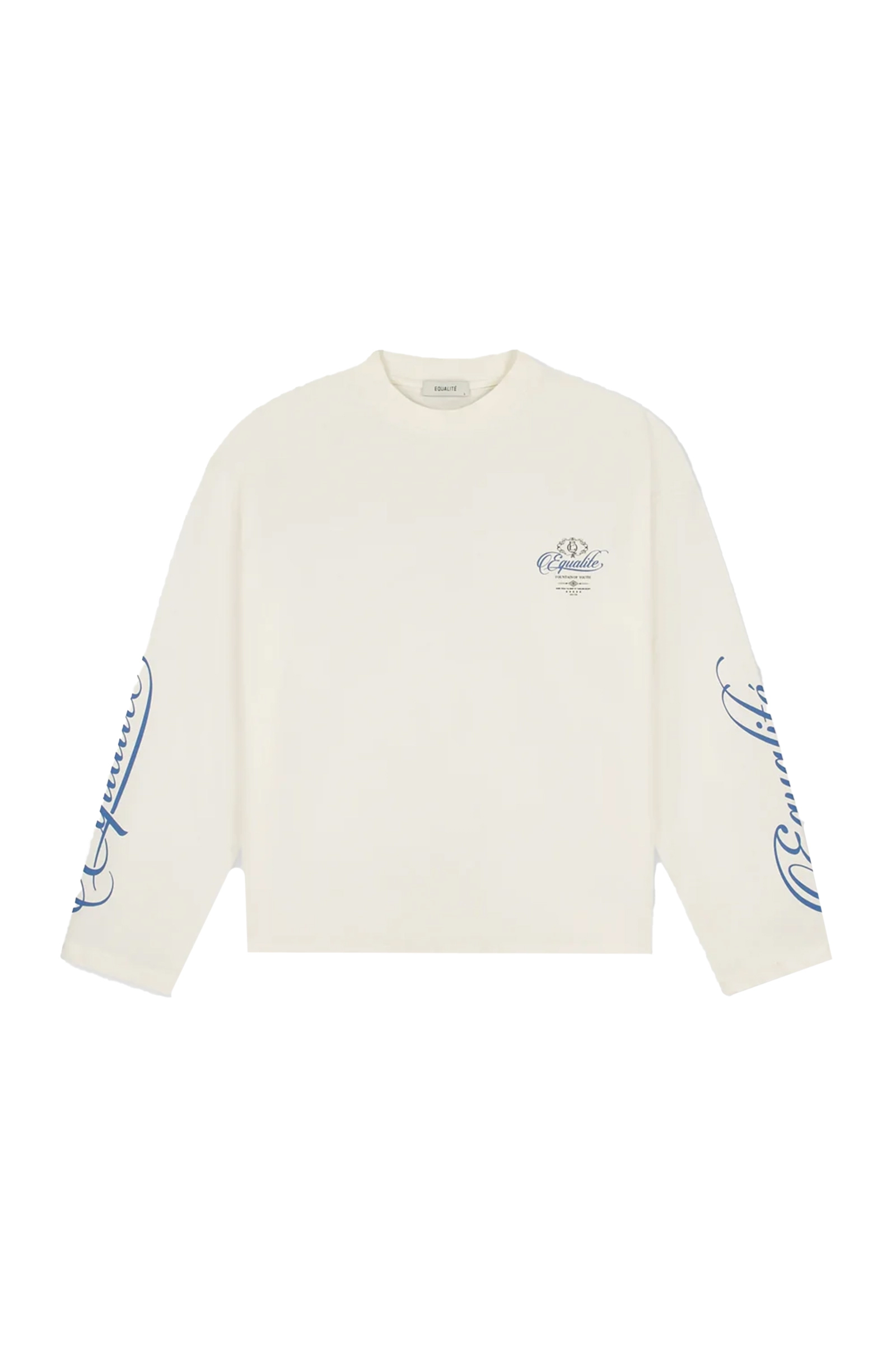 Heren t-shirt lange mouw ecru