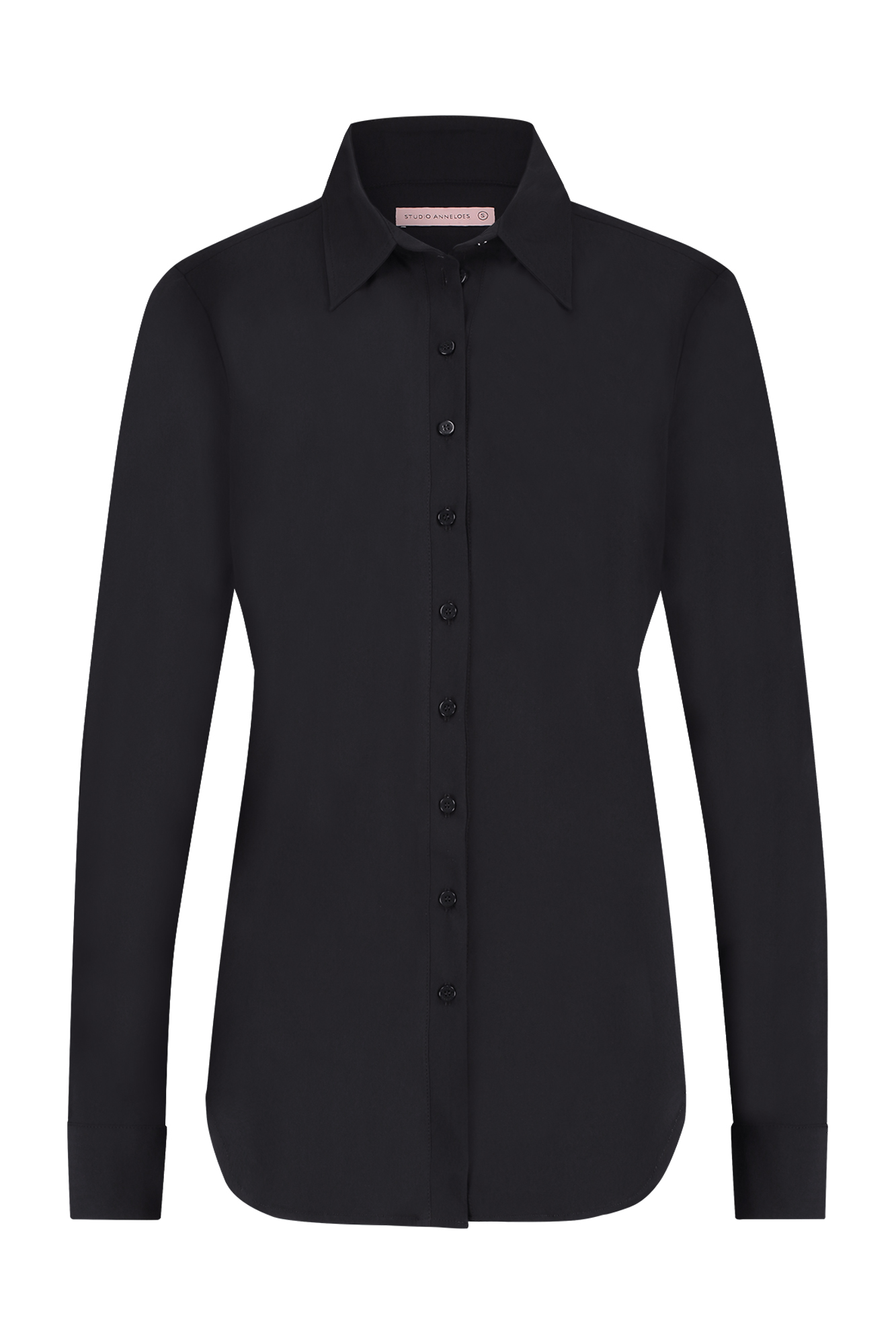 Dames blouse lange mouw blauw
