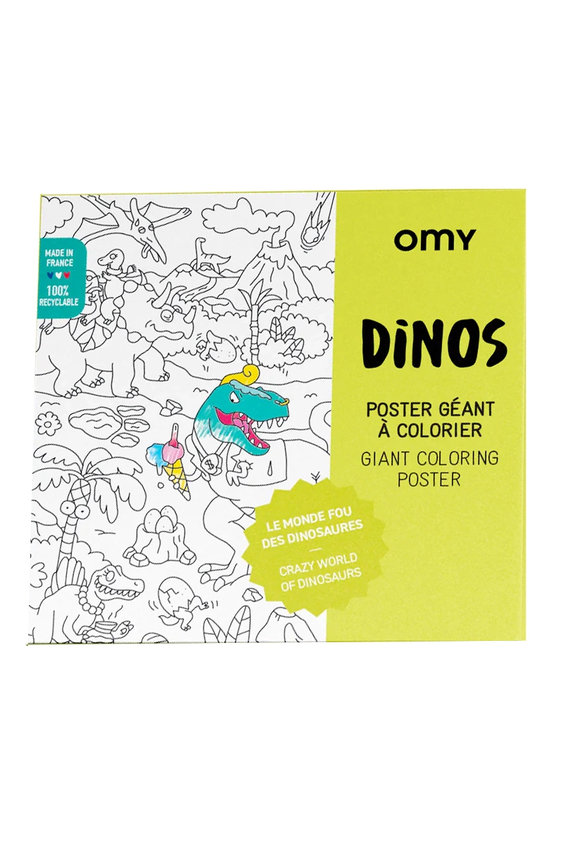 OMY Giant poster- dinos Geel-1 1