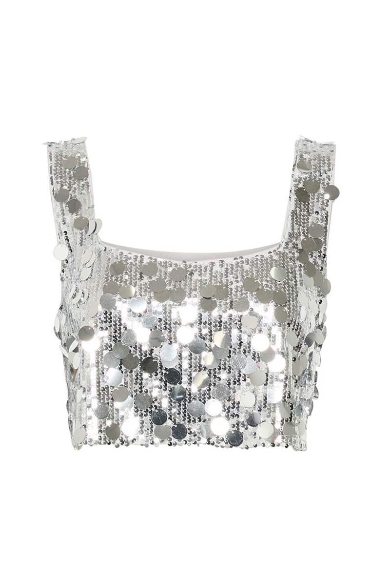 Dames top zilver