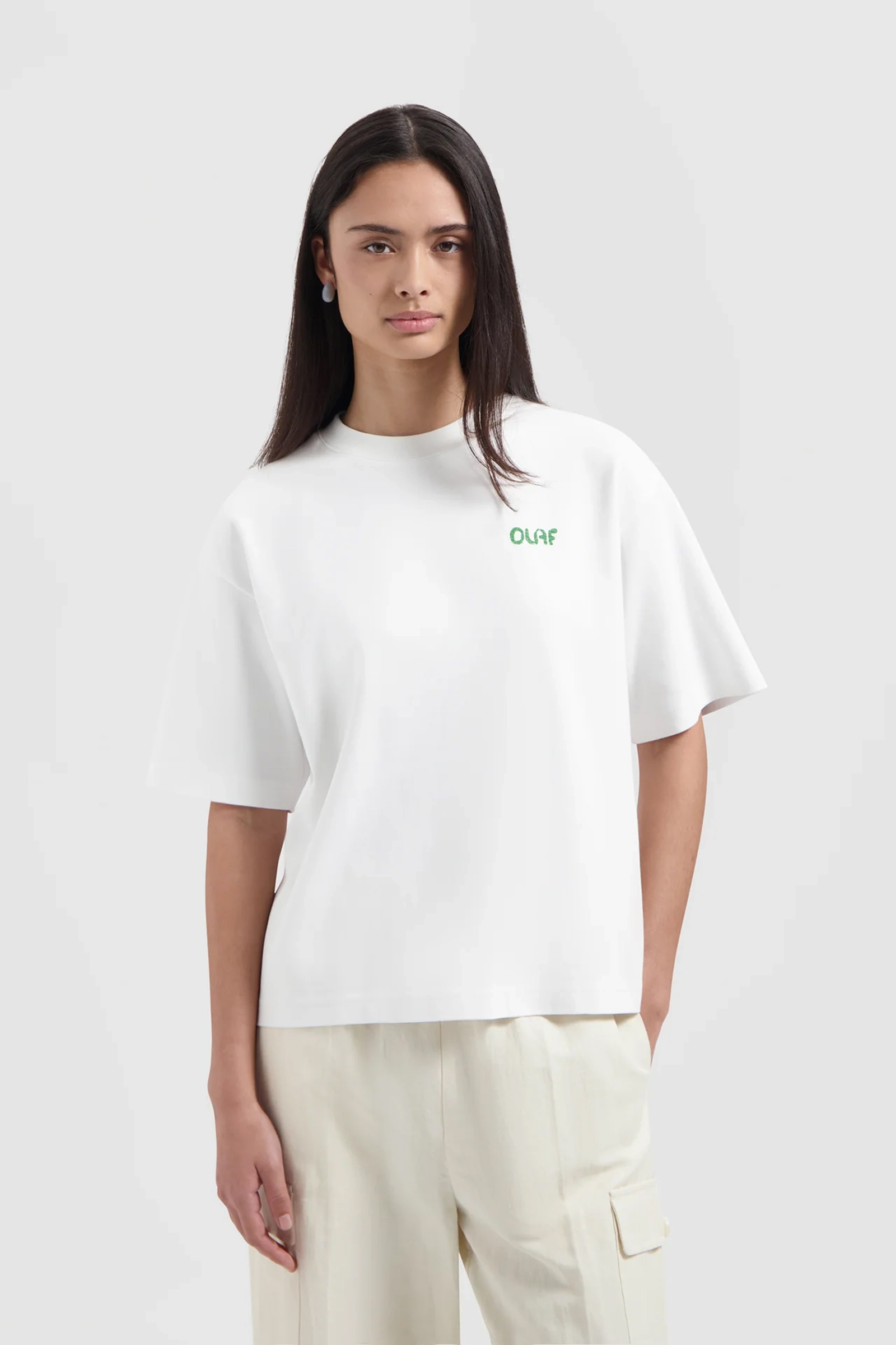 Olaf Hussein INTERLOCK BOXY TEE Wit-1 2
