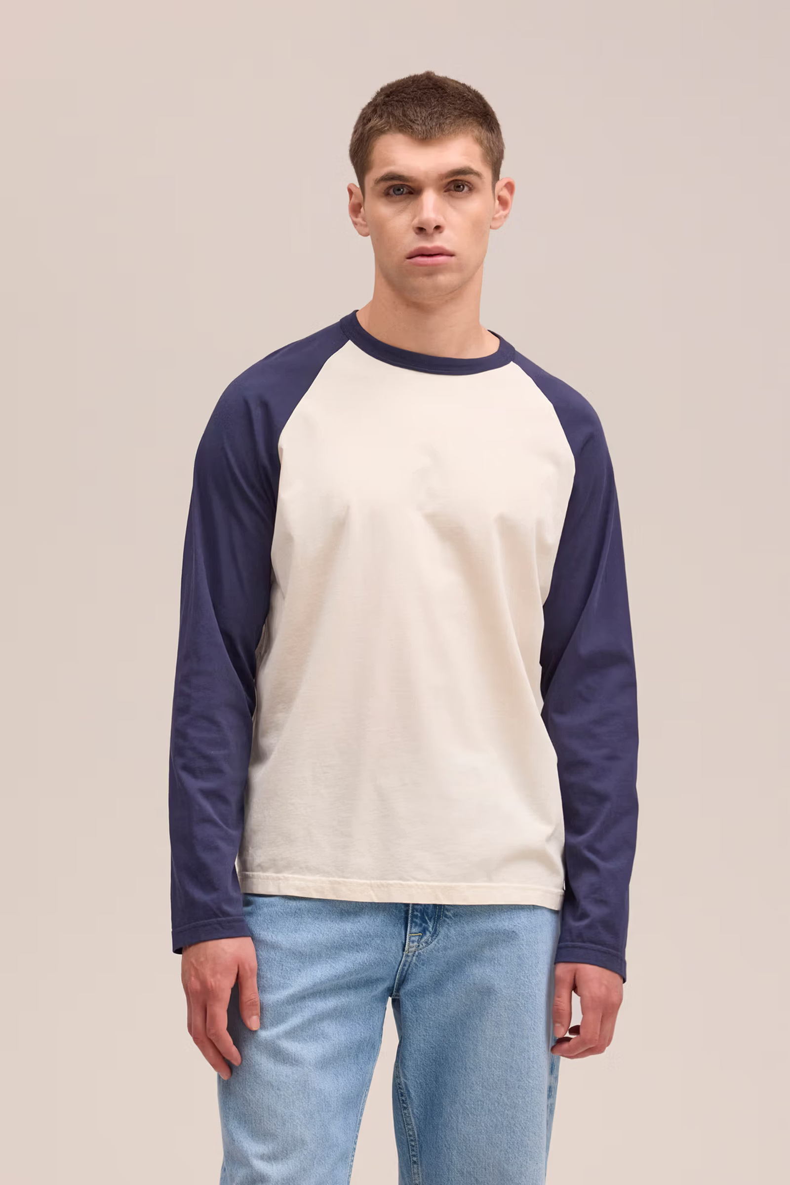 Heren t-shirt lange mouw wit