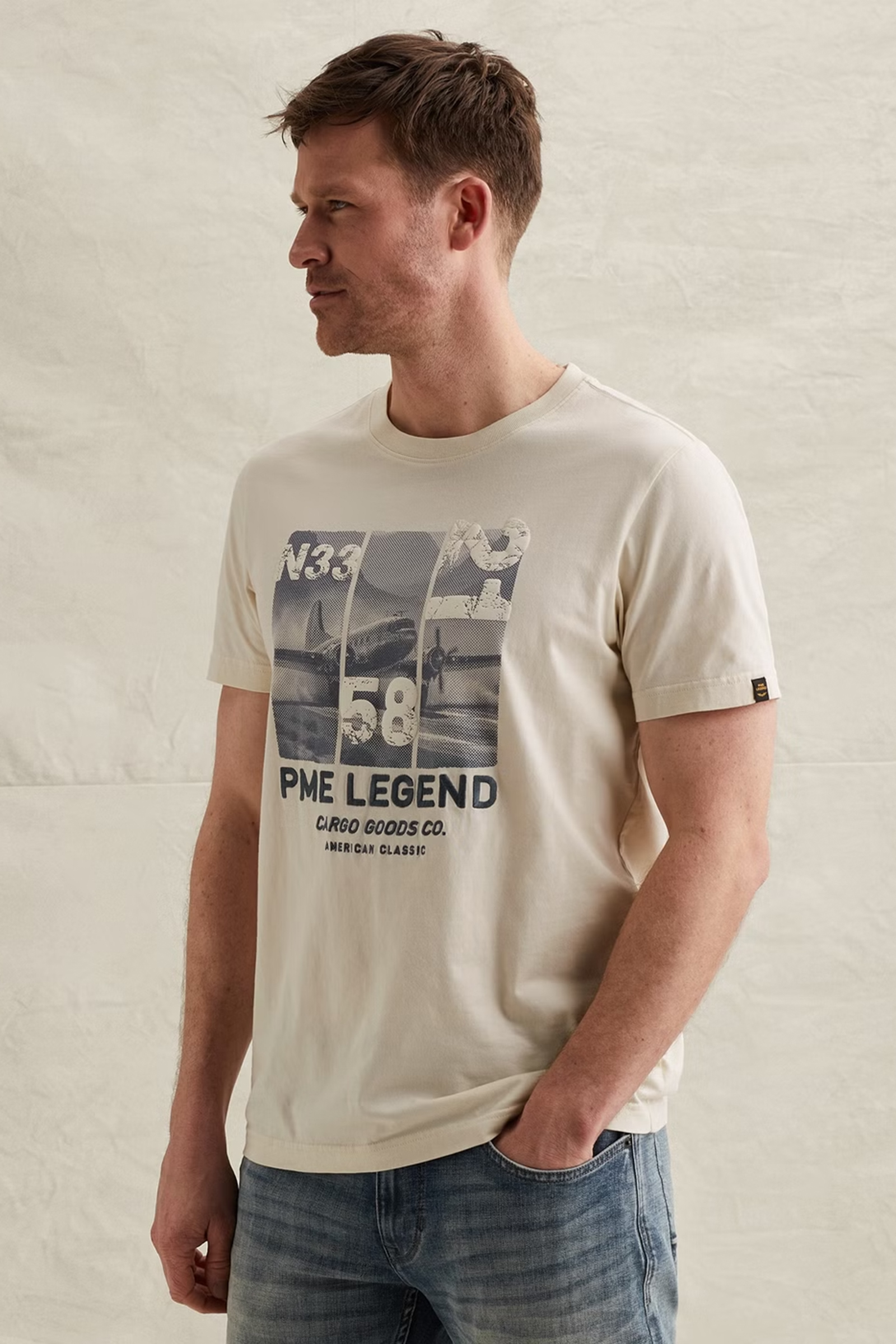 Heren overhemd lm casual bruin