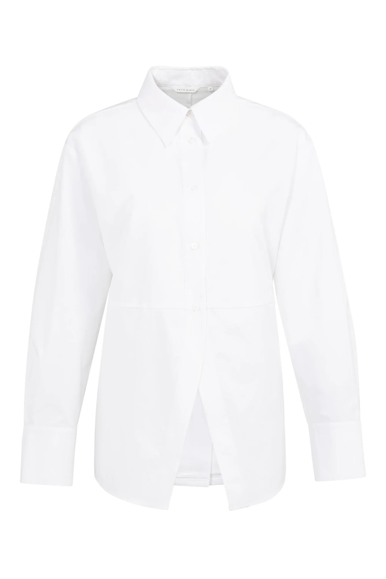 Dames blouse lange mouw wit