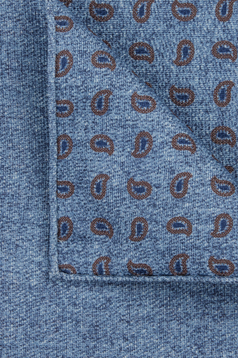 Profuomo PSQ SILK DOUBLE PRINT BLUE Blue 2