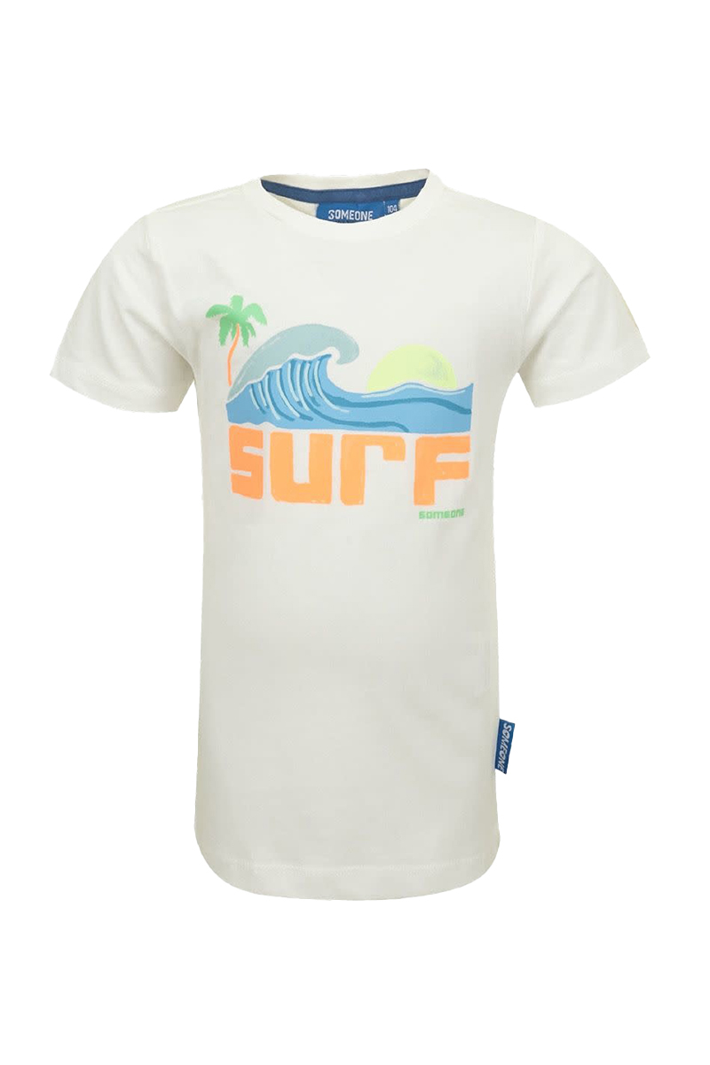 Jongens t-shirt korte mouw ecru