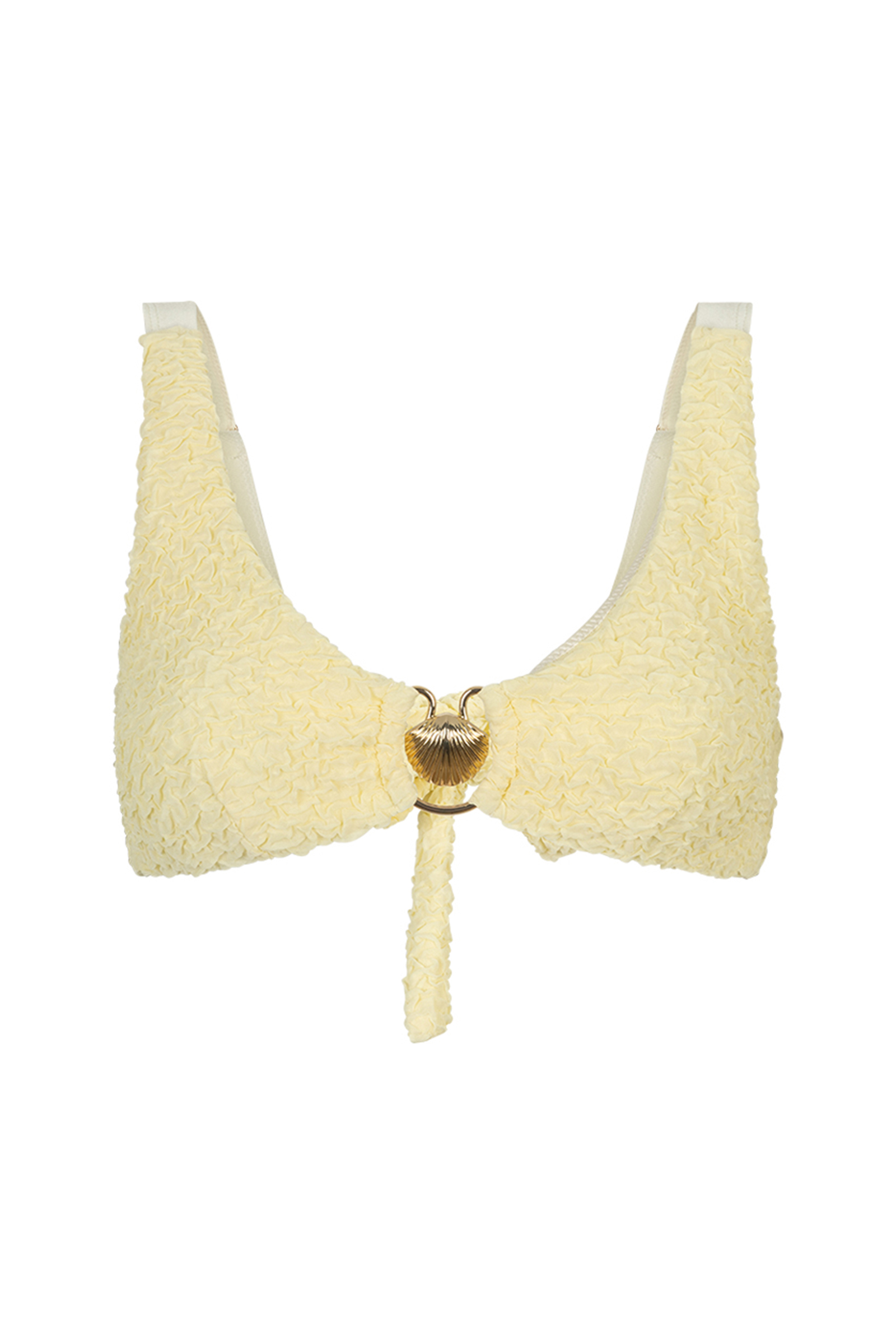 Bad/beach dames bikini top geel