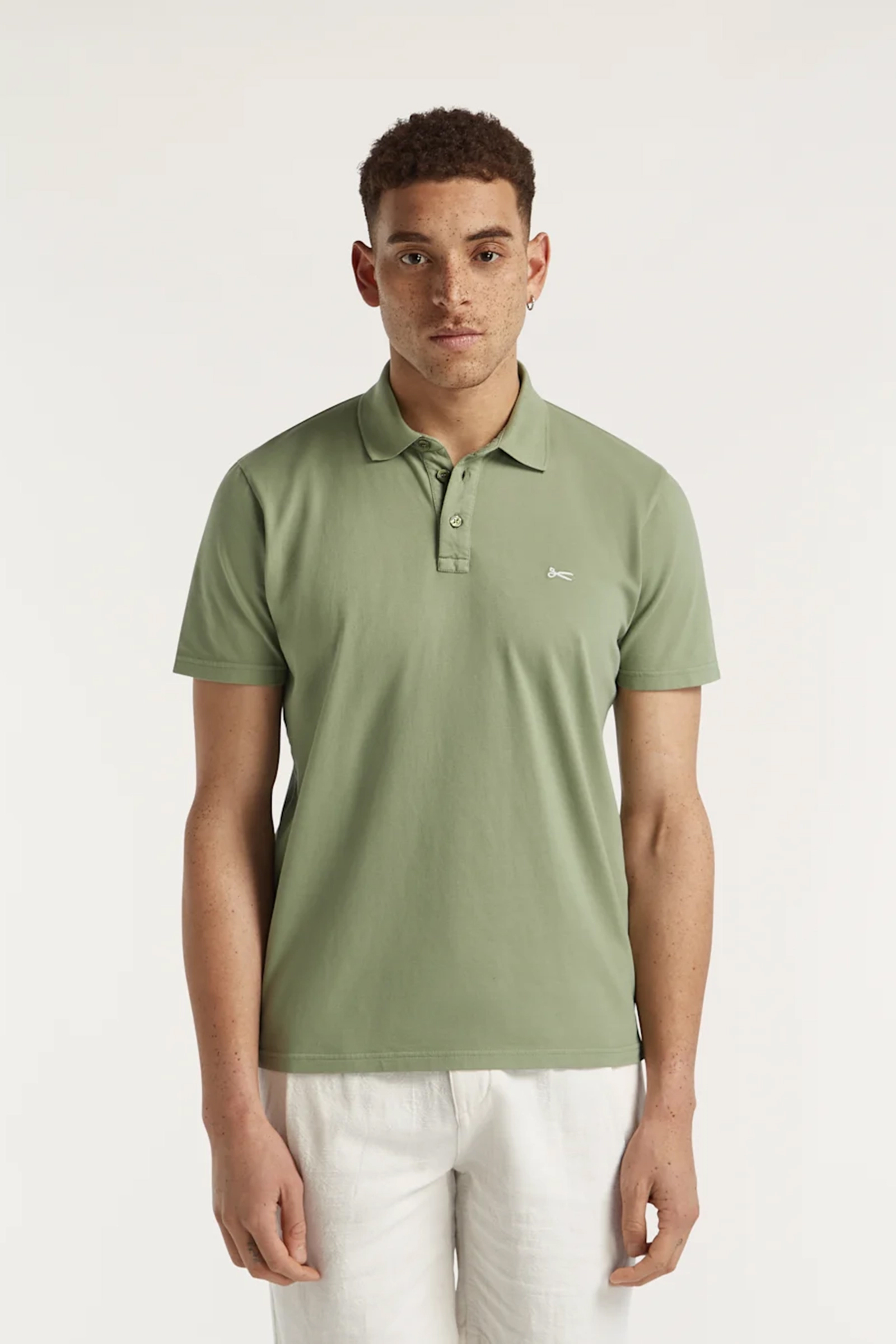 Heren polo korte mouw groen