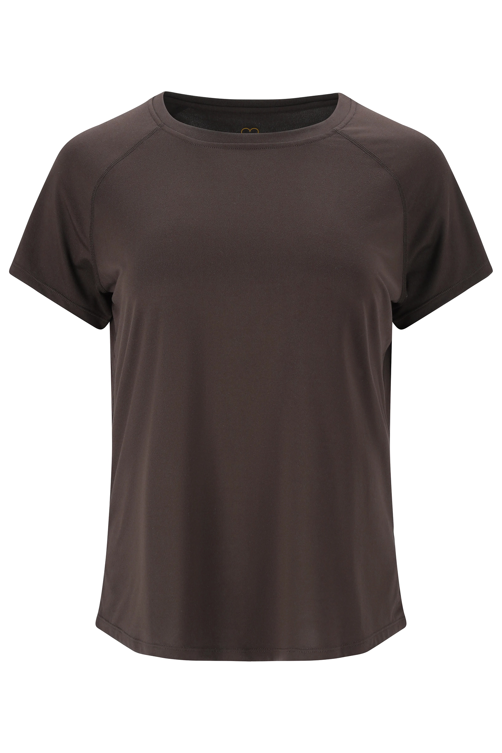 Fitness dames t-shirt km bruin