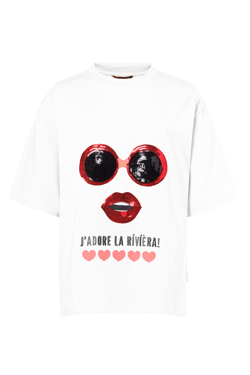 Casual dames t-shirt km wit