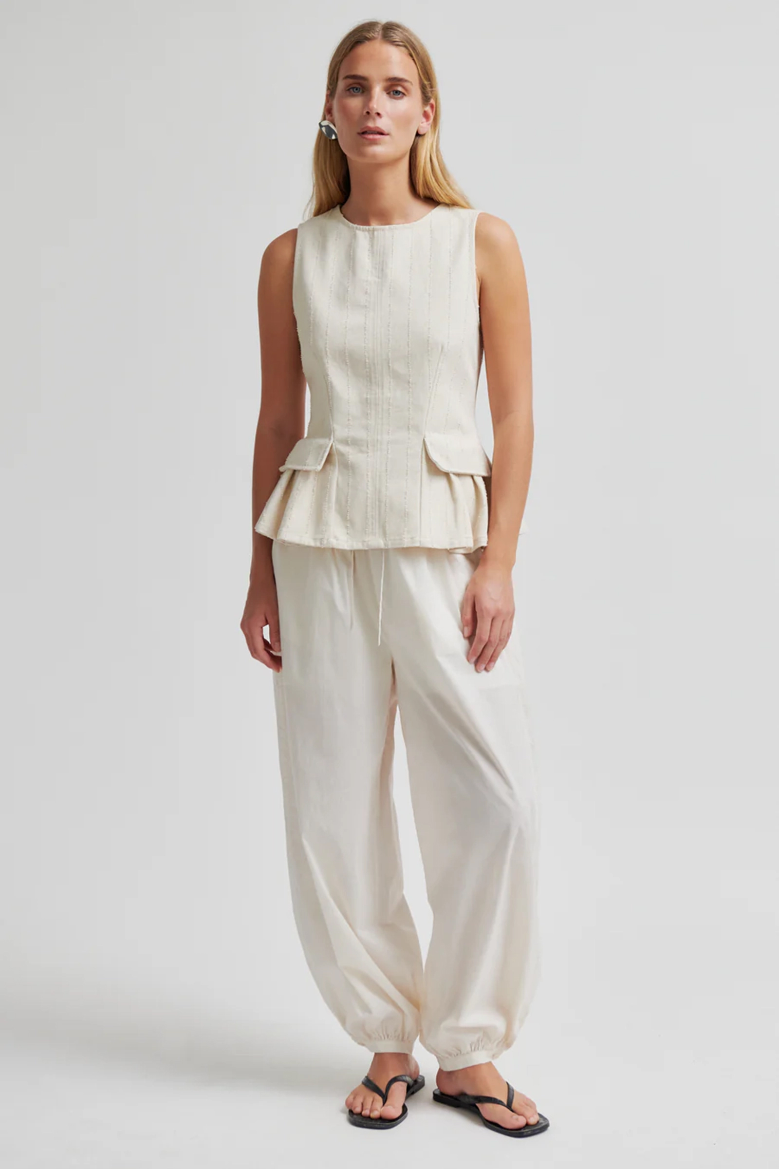 Dames broek ecru