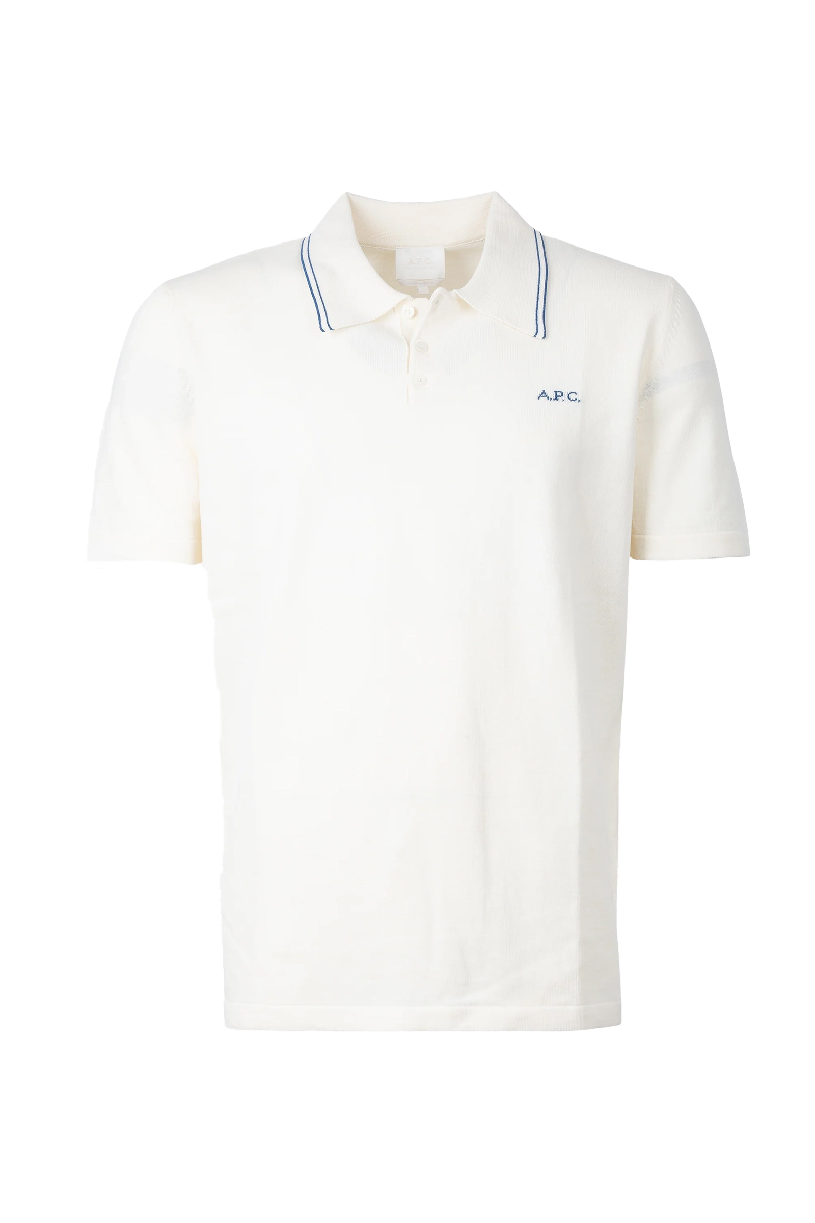 Heren polo korte mouw ecru